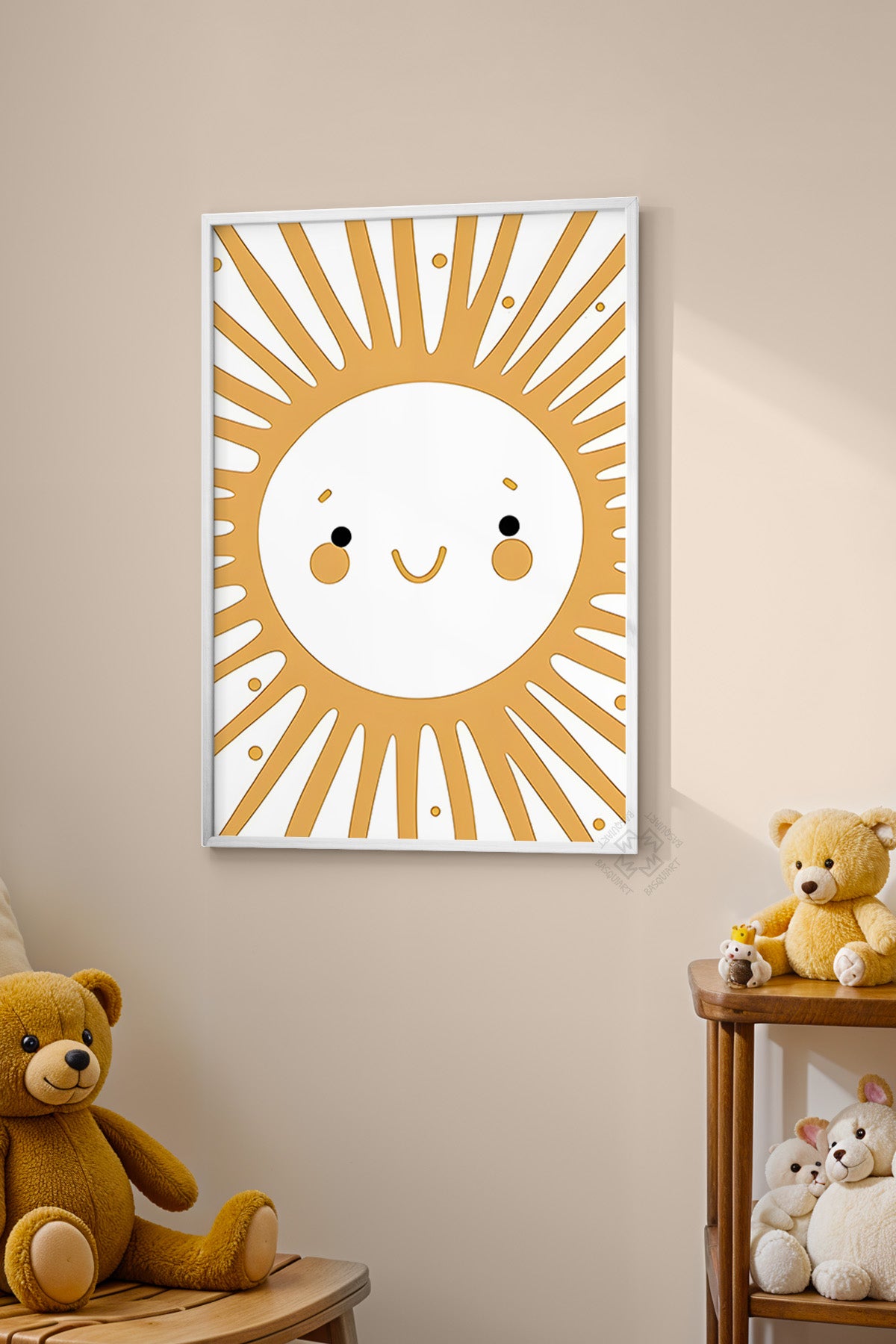 Çocuk Odası, Bebek Odası Beyaz Çerçeveli Poster, Tablo No:65