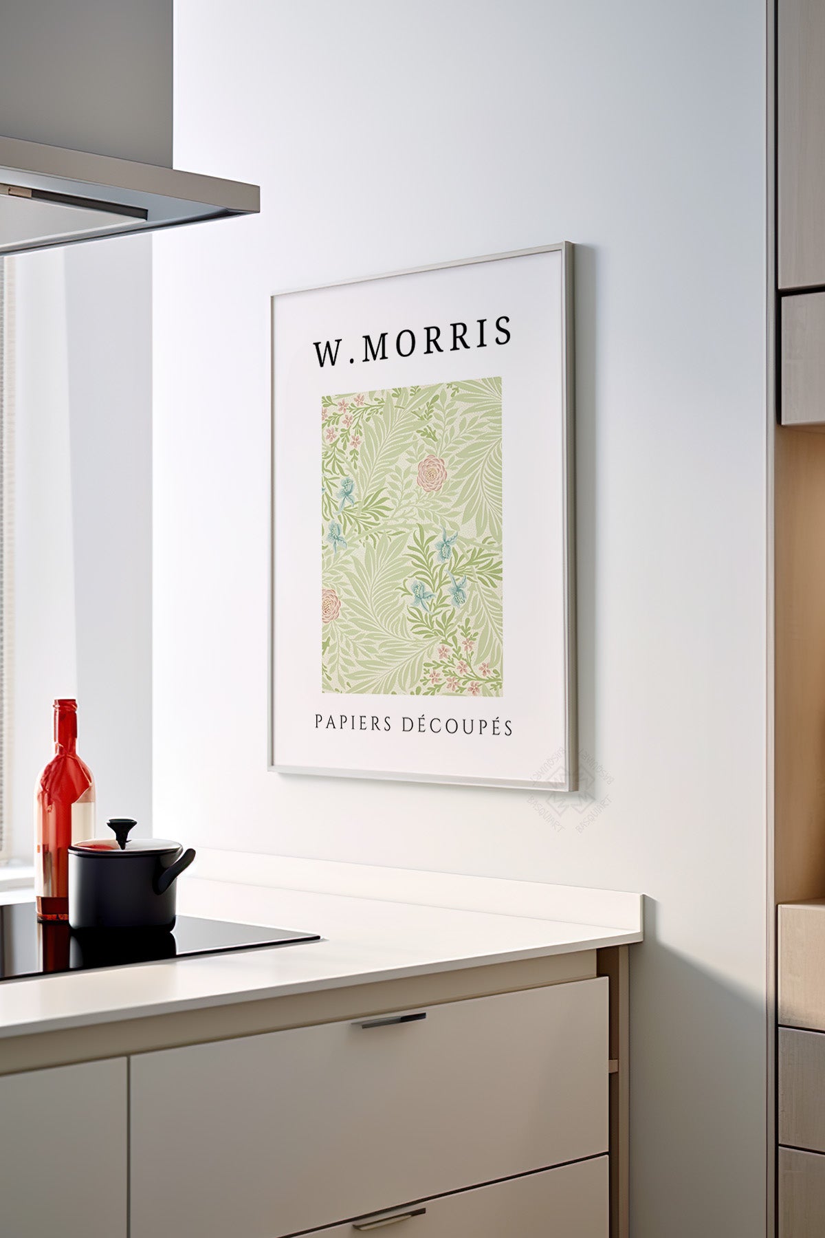 William Morris Serisi Beyaz Çerçeveli Poster, Tablo Duvar Dekoru No:23
