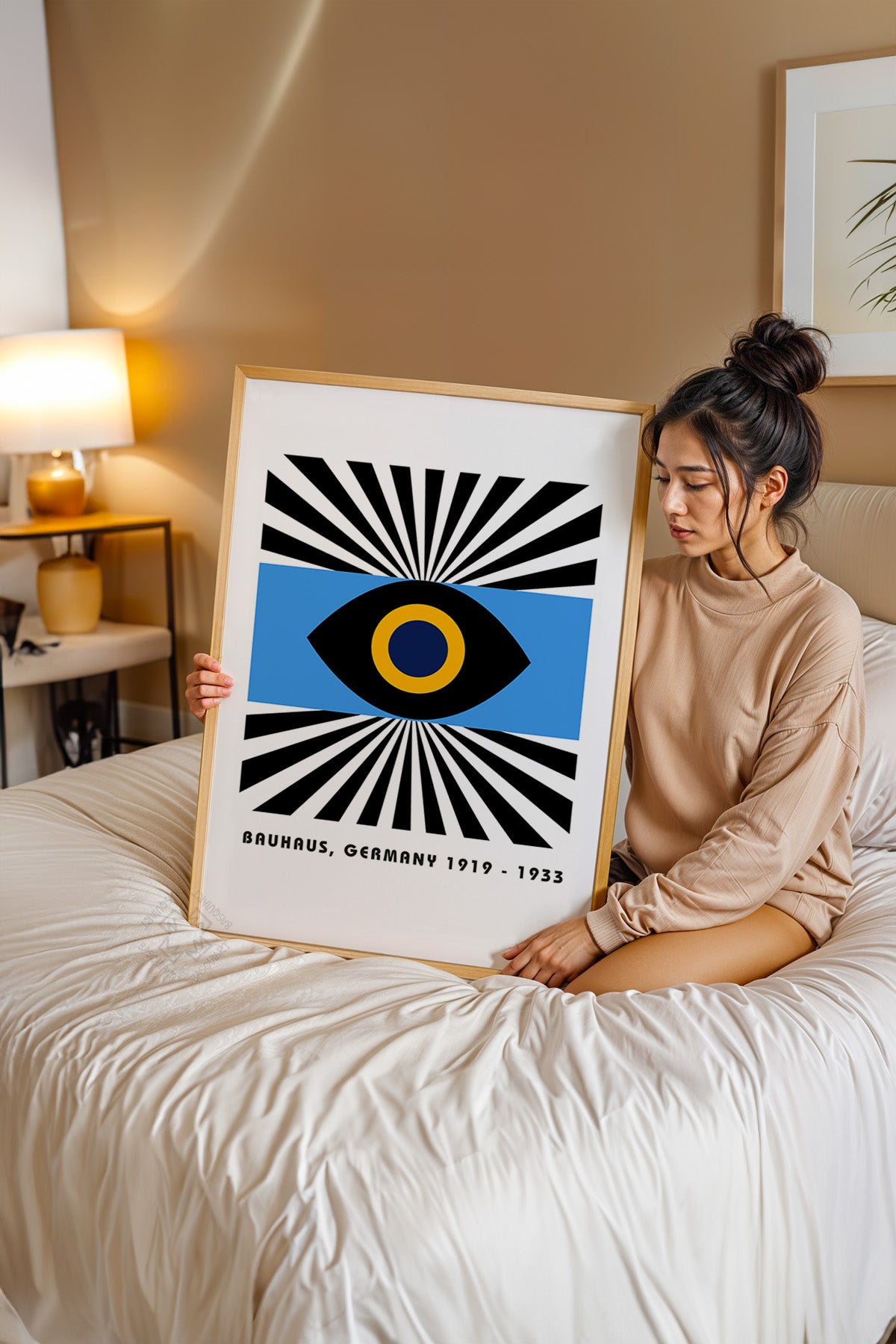 Bauhaus Serisi Ahşap Çerçeveli Poster, Tablo No:114