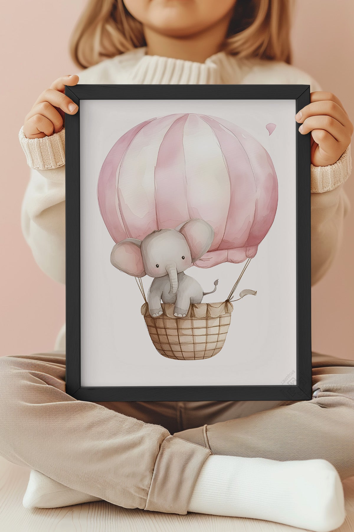 Çocuk Odası, Bebek Odası Siyah Çerçeveli Poster, Tablo No:45