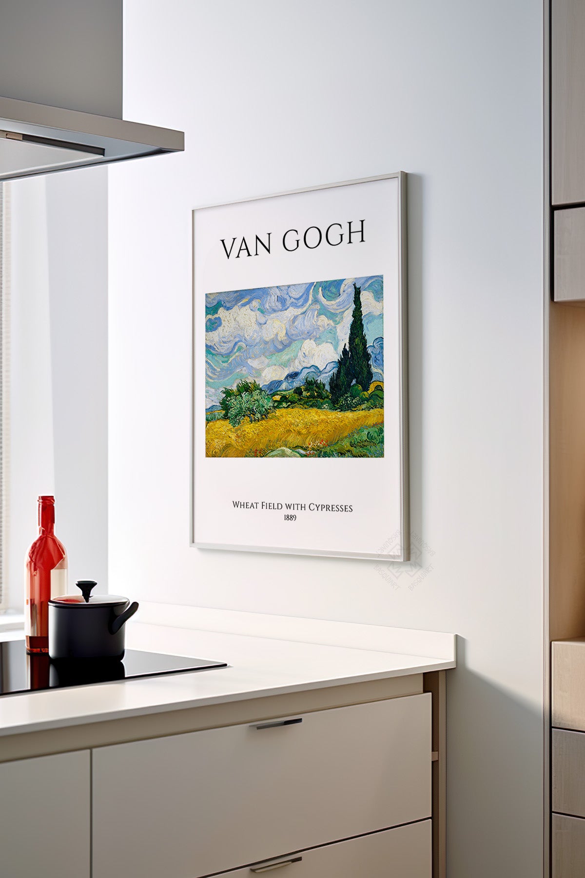 Vincent Van Gogh Serisi Beyaz Çerçeveli Poster, Tablo Duvar Dekoru No:4