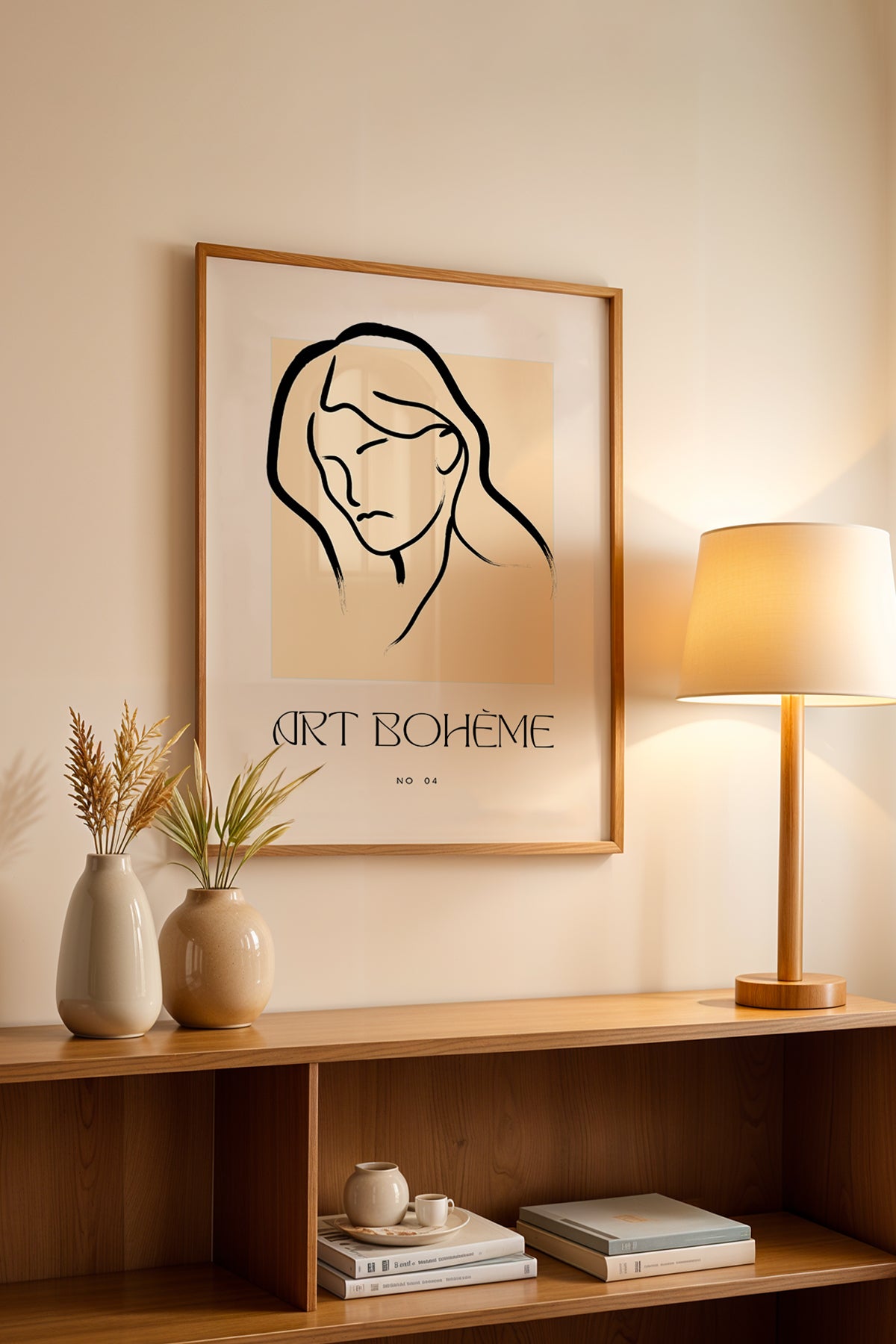 Bohemian Serisi Ahşap Çerçeveli Poster, Tablo No:89