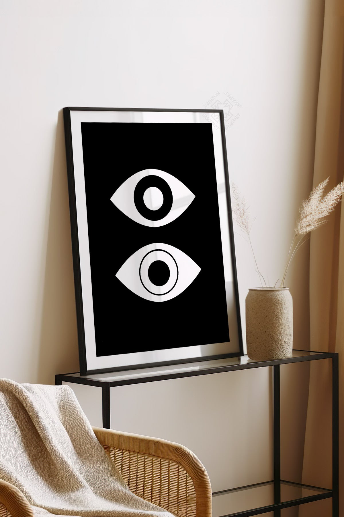Bauhaus Serisi Siyah Çerçeveli Poster, Tablo No:49