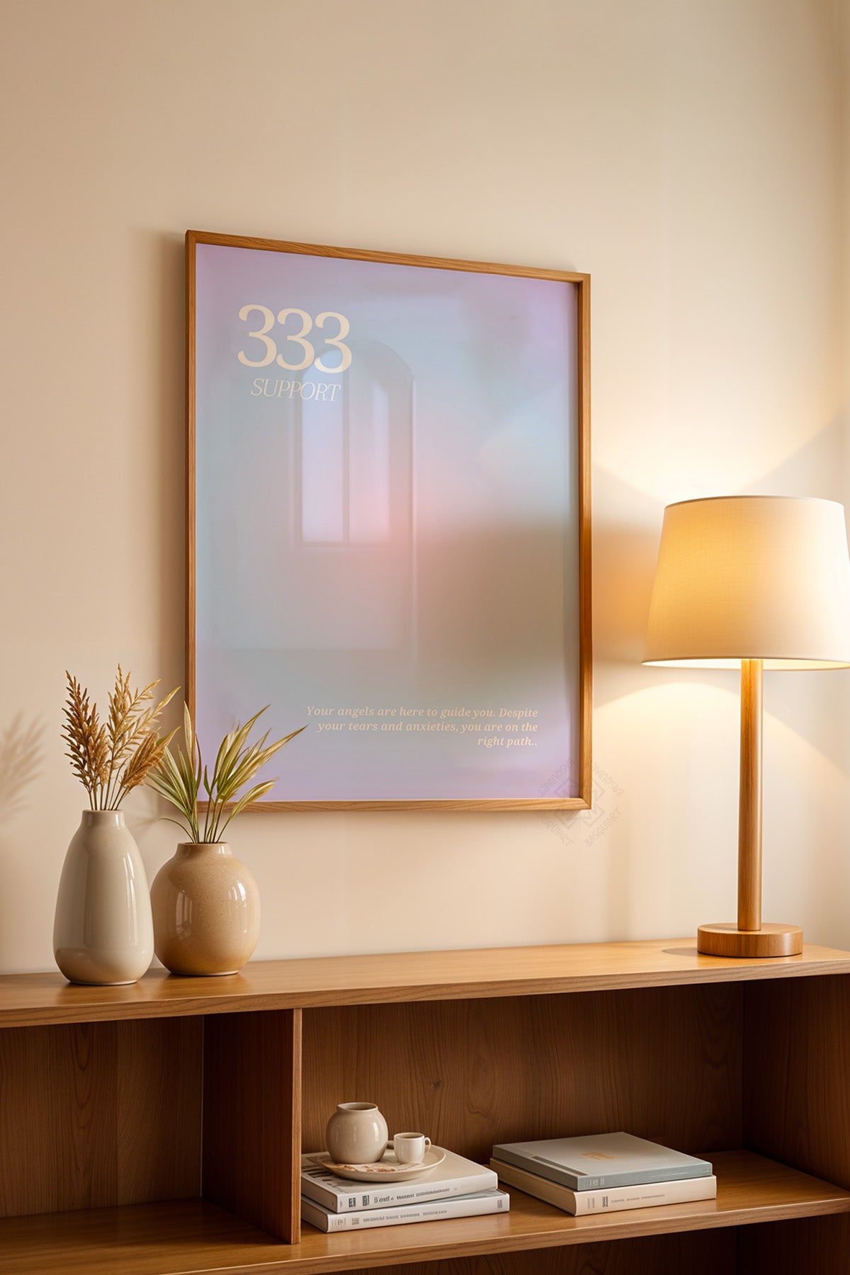 Aura Serisi Ahşap Çerçeveli Poster, Tablo No:165