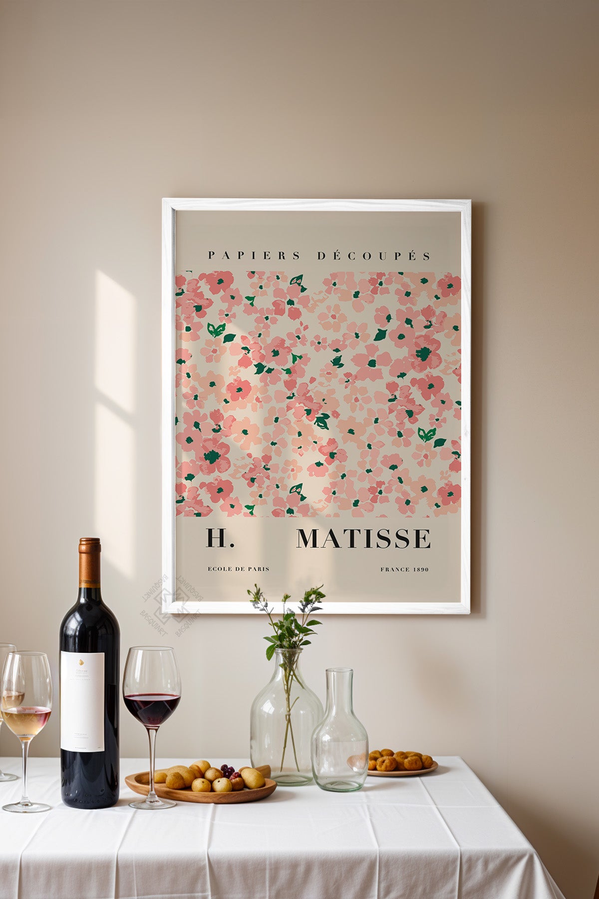 Henri Matisse Serisi Beyaz Çerçeveli Poster, Tablo Duvar Dekoru No:16