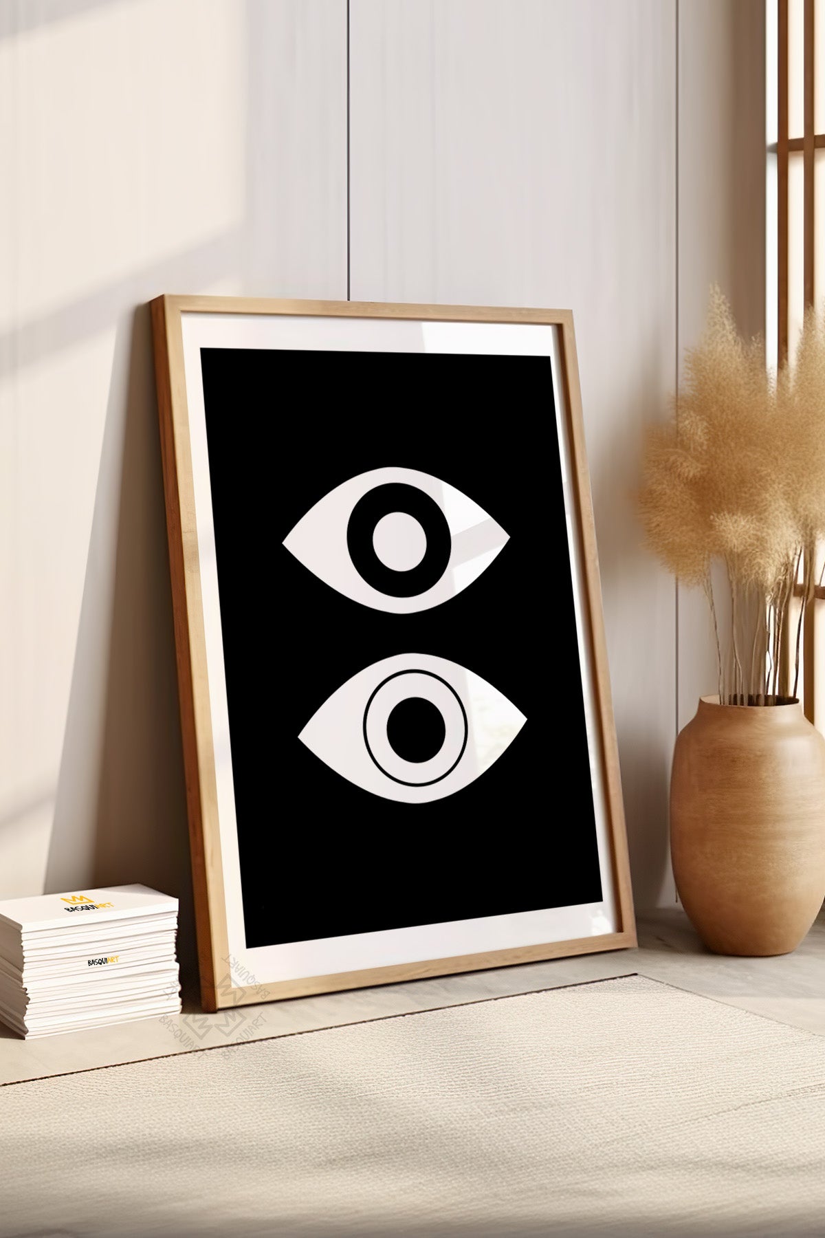 Bauhaus Serisi Ahşap Çerçeveli Poster, Tablo No:49