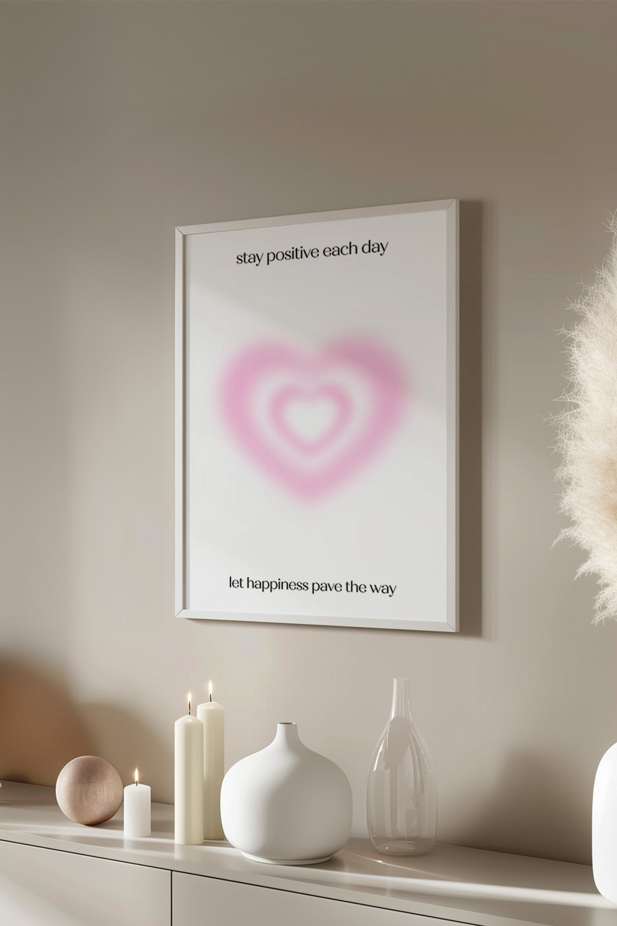 Aura Serisi Beyaz Çerçeveli Poster, Tablo No:90