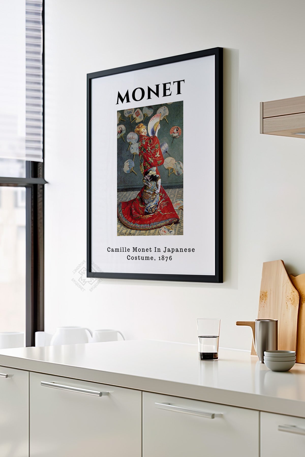 Claude Monet Serisi Siyah Çerçeveli Poster, Tablo Duvar Dekoru No:8