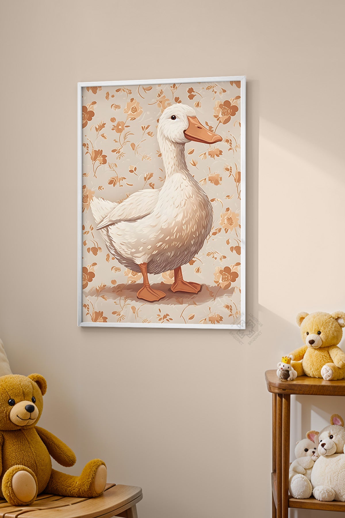 Çocuk Odası, Bebek Odası Beyaz Çerçeveli Poster, Tablo No:60