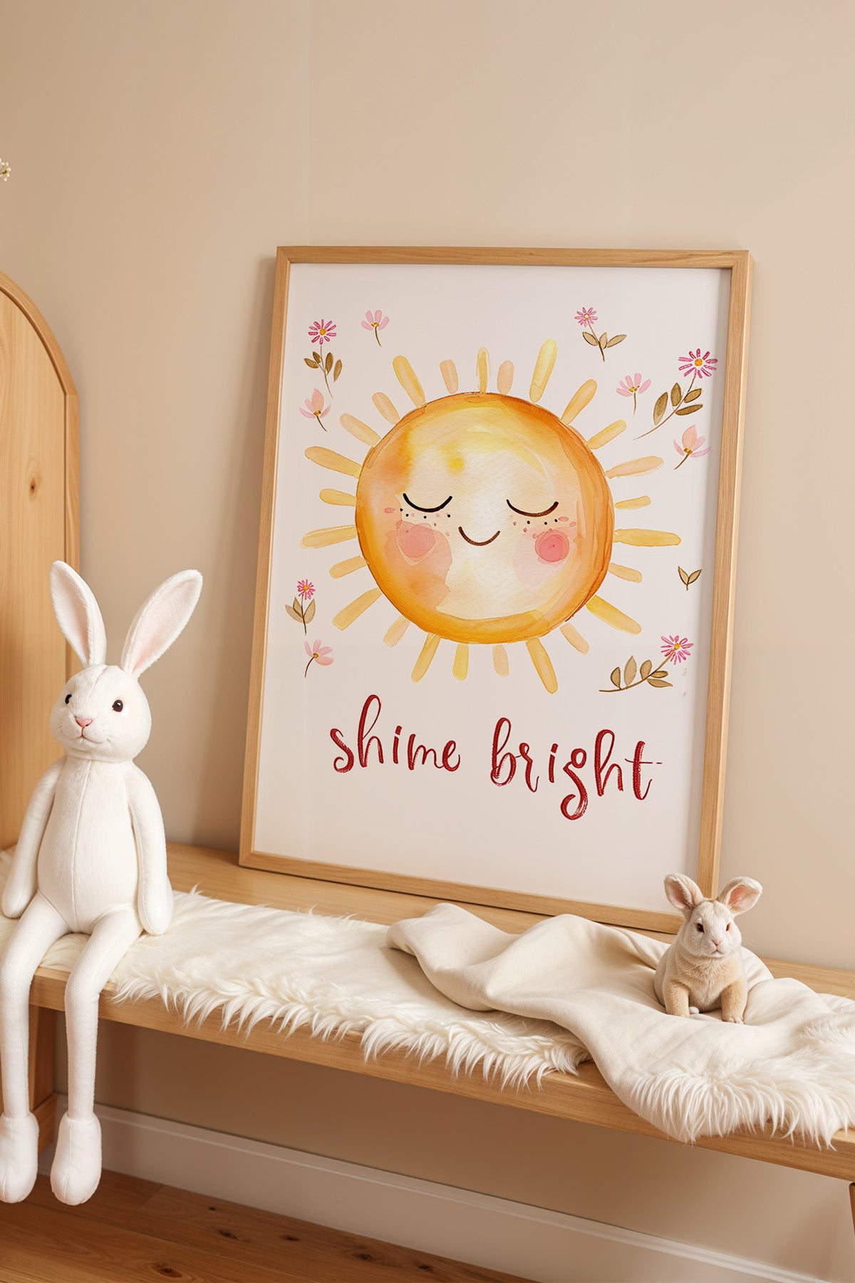 Çocuk Odası, Bebek Odası Ahşap Çerçeveli Poster, Tablo No:89