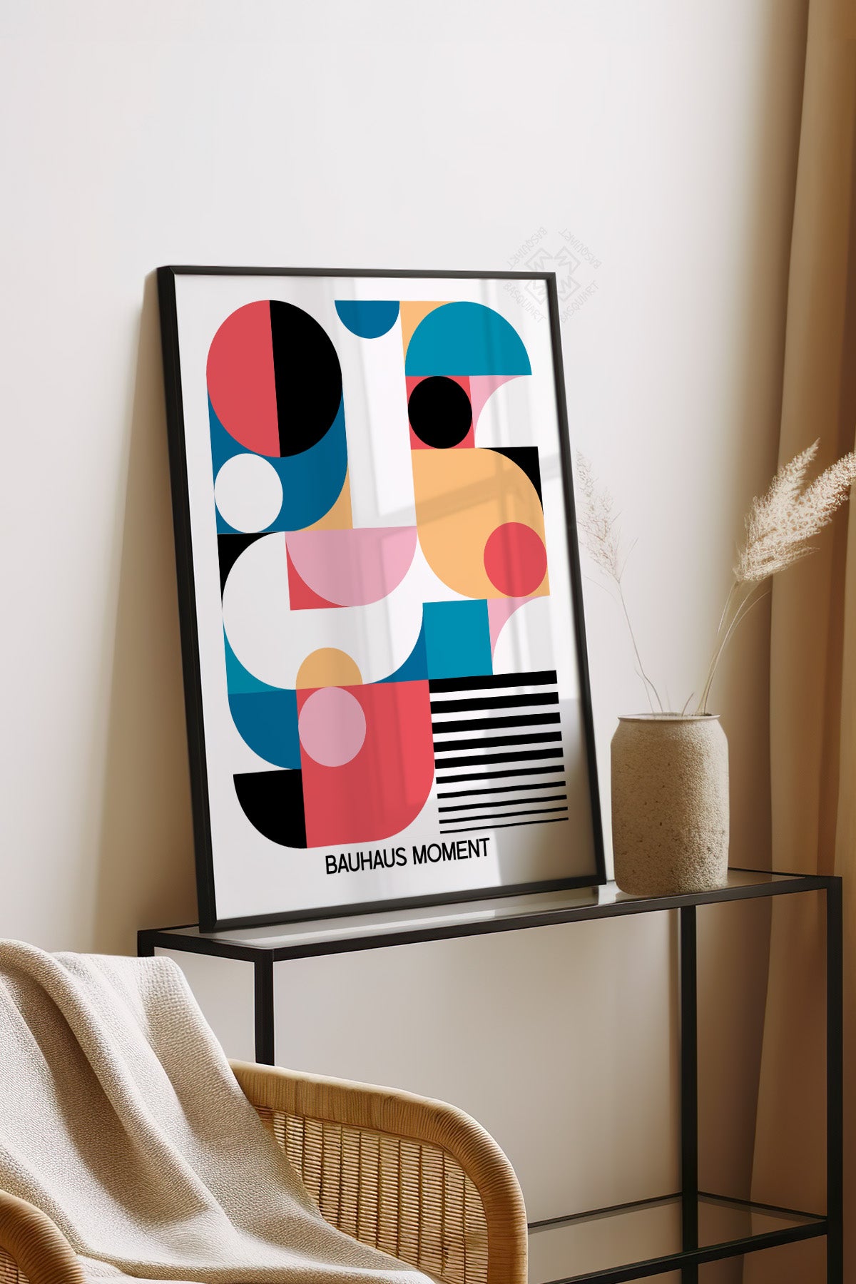 Bauhaus Serisi Siyah Çerçeveli Poster, Tablo No:119