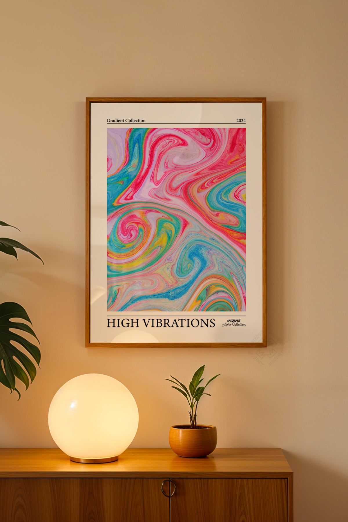 Aura Serisi Ahşap Çerçeveli Poster, Tablo No:50