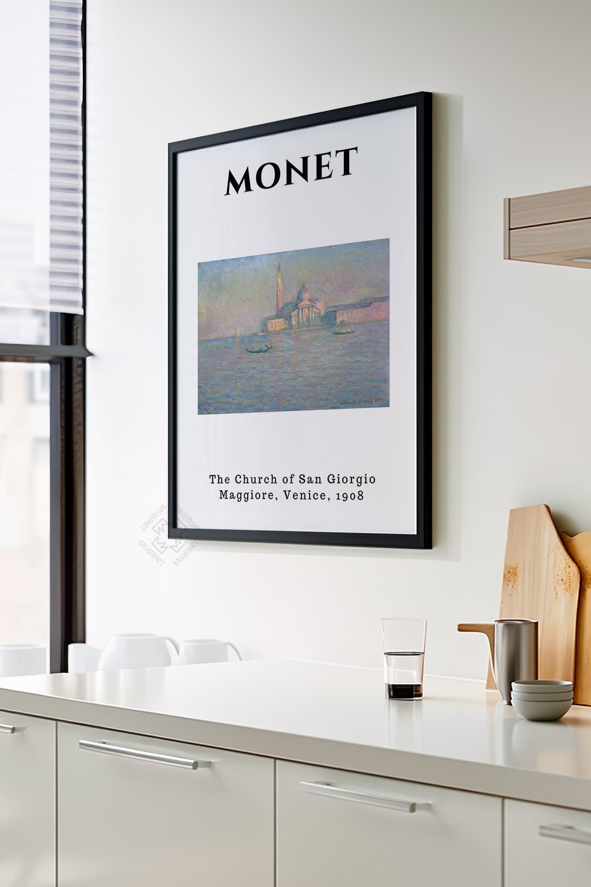 Claude Monet Serisi Siyah Çerçeveli Poster, Tablo Duvar Dekoru No:18