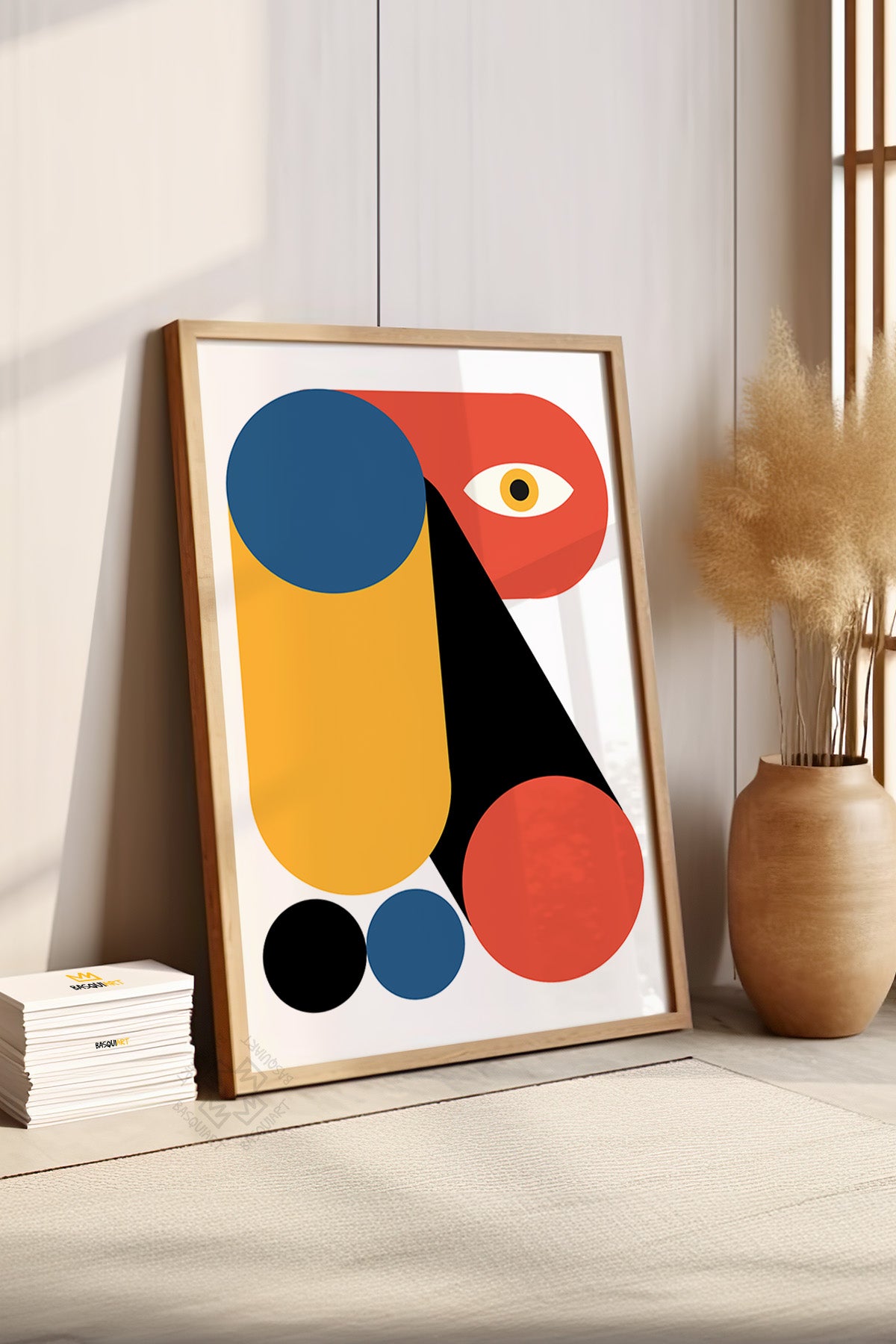 Bauhaus Serisi Ahşap Çerçeveli Poster, Tablo No:8