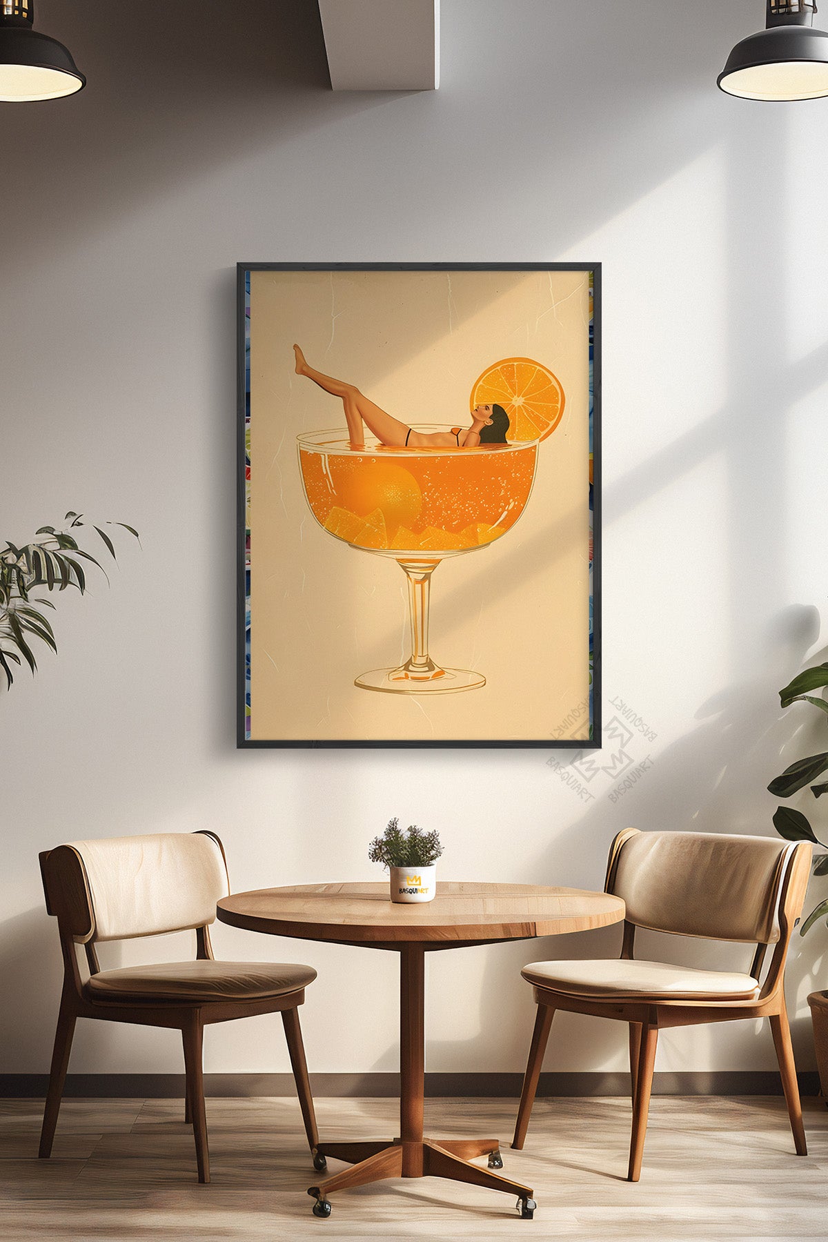 Kokteyl Serisi Siyah Çerçeveli Poster, Tablo, Cafe, Restoran, Mutfak Duvar Dekoru No:40