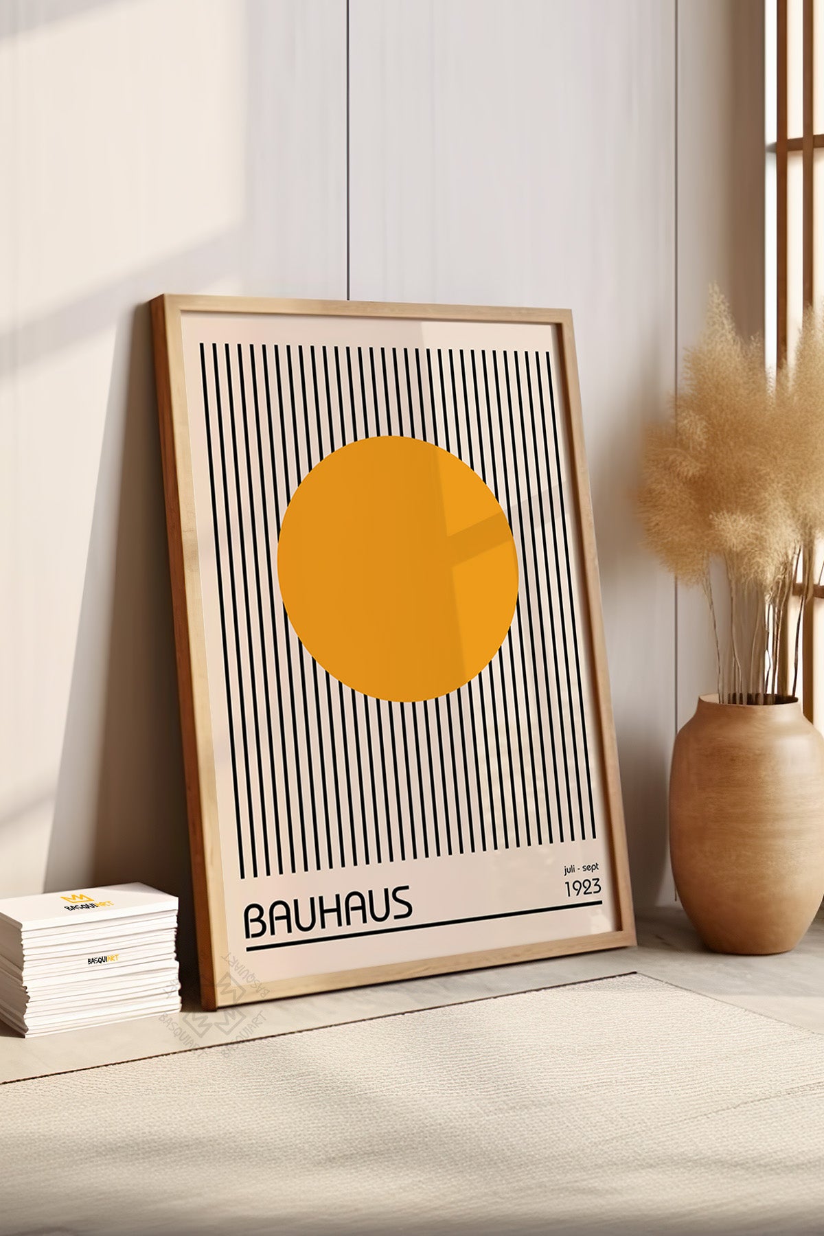 Bauhaus Serisi Ahşap Çerçeveli Poster, Tablo No:24