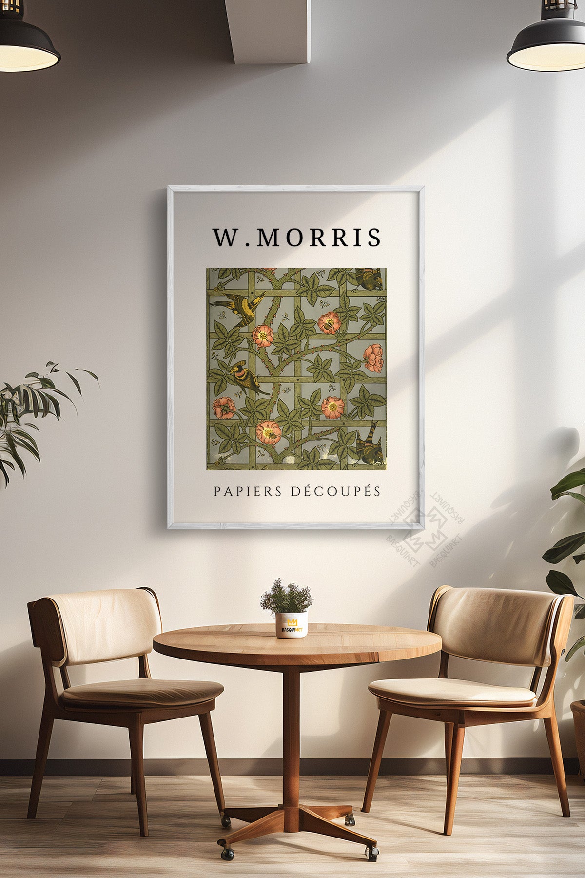William Morris Serisi Beyaz Çerçeveli Poster, Tablo Duvar Dekoru No:4