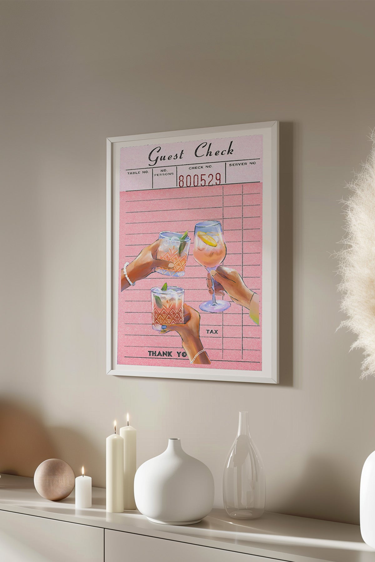Lucky You Serisi Beyaz Çerçeveli Poster, Tablo Duvar Dekoru No:92