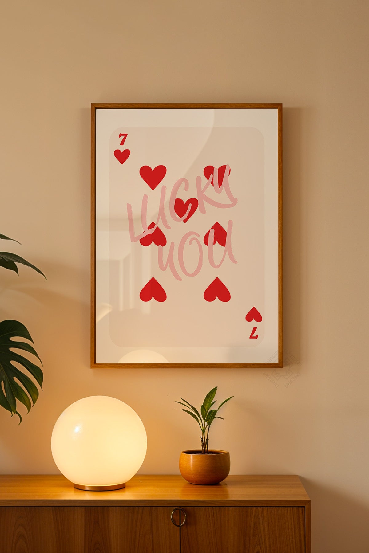 Lucky You Serisi Ahşap Çerçeveli Poster, Tablo Duvar Dekoru No:125