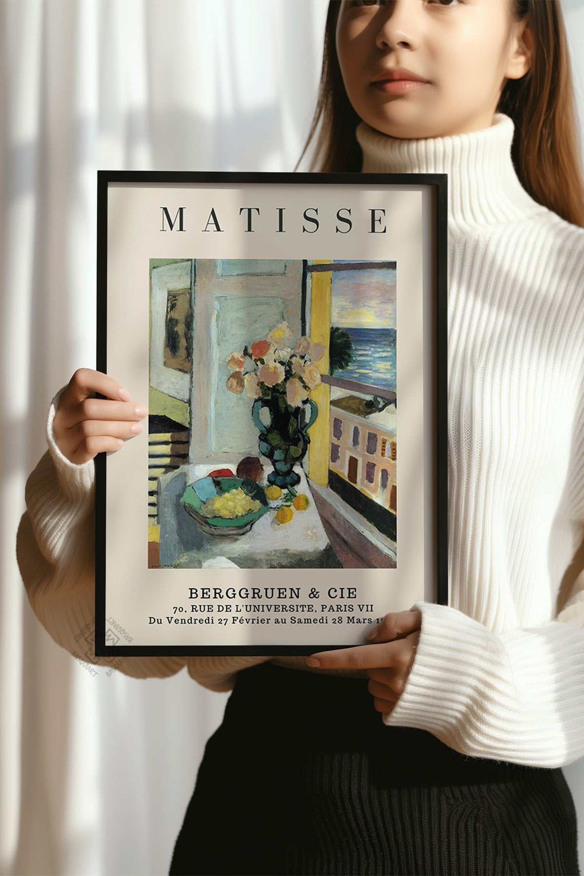 Henri Matisse Serisi Siyah Çerçeveli Poster, Tablo Duvar Dekoru No:14