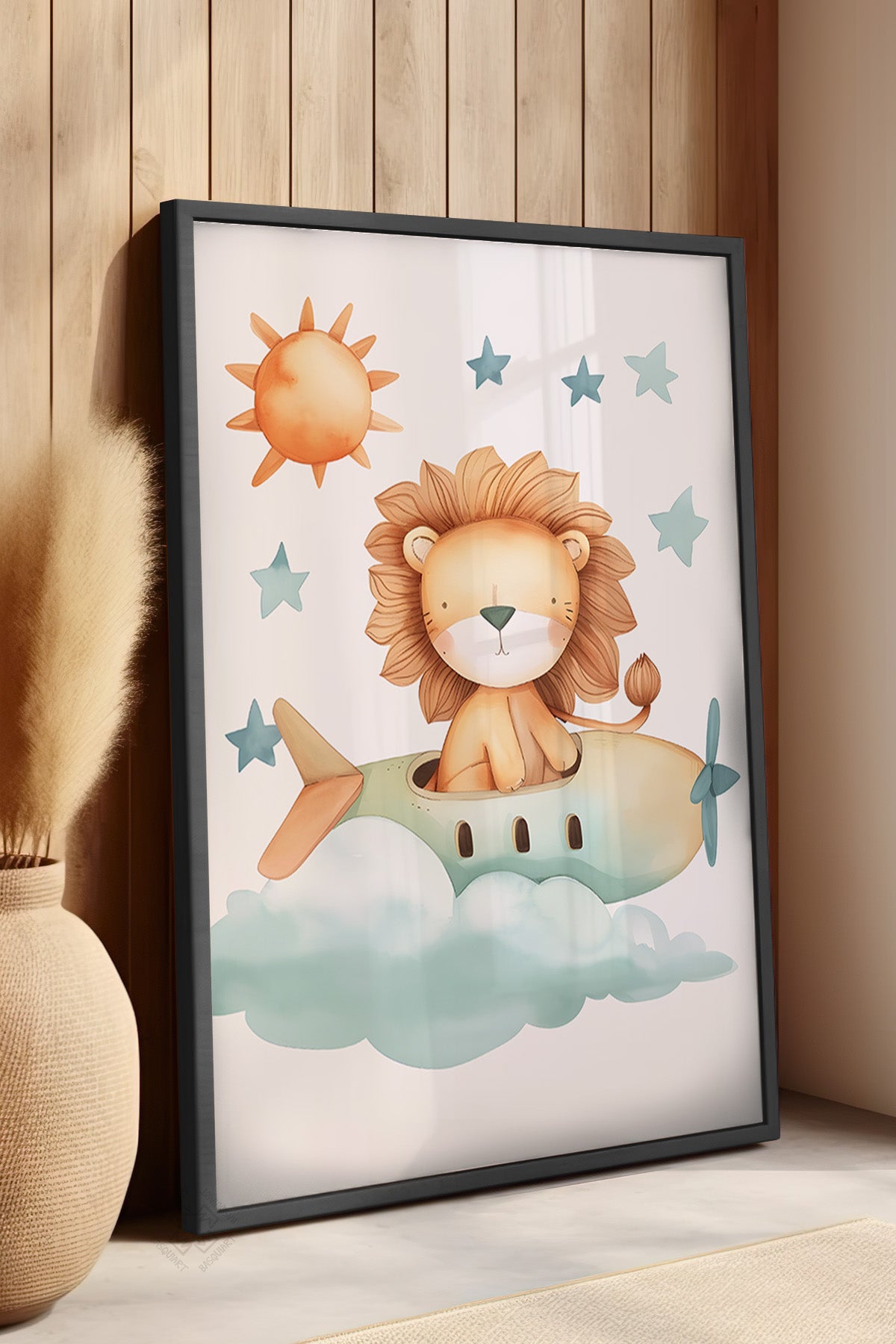 Çocuk Odası, Bebek Odası Siyah Çerçeveli Poster, Tablo No:44