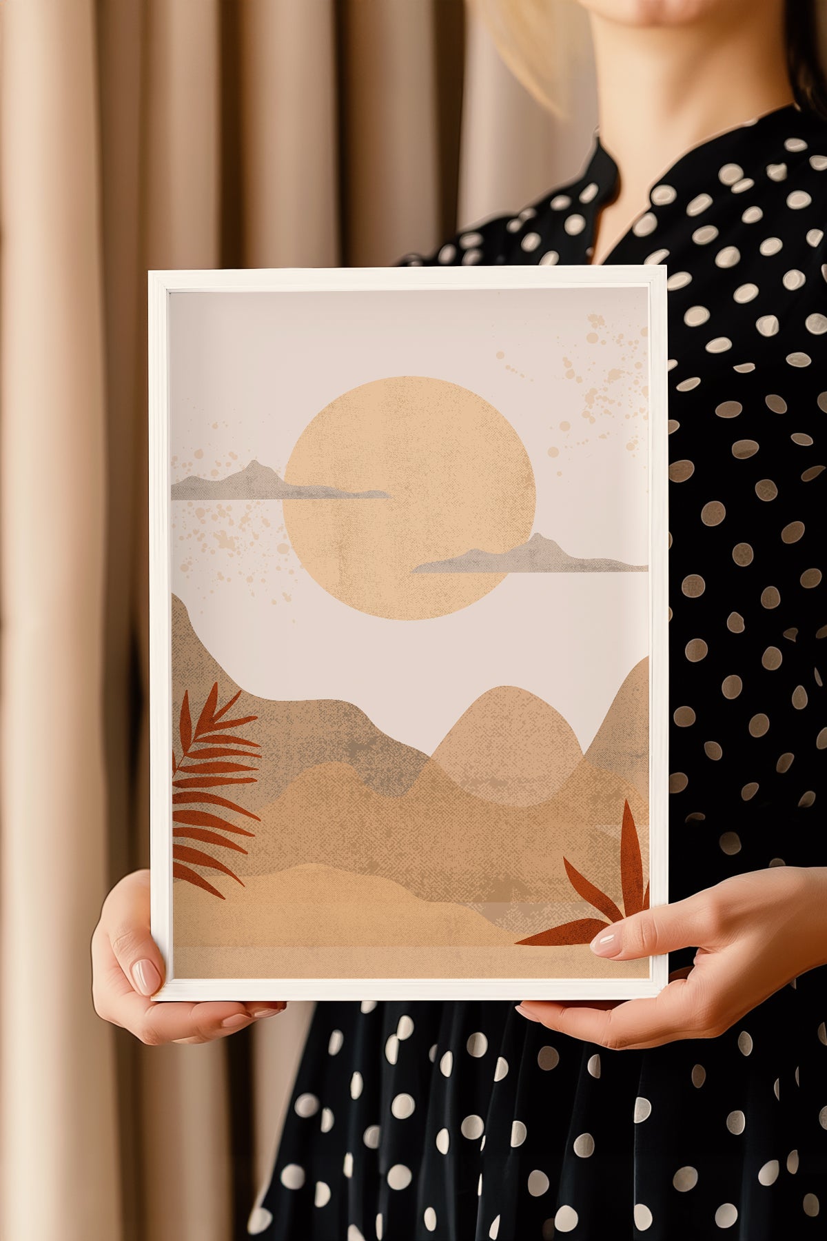 Bohemian Serisi Beyaz Çerçeveli Poster, Tablo No:14