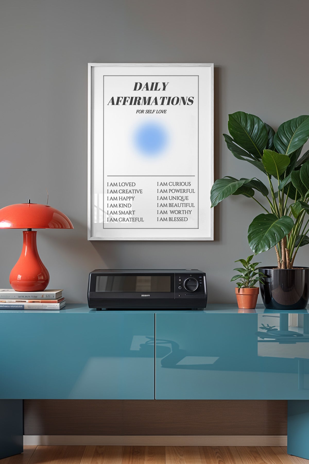 Aura Serisi Beyaz Çerçeveli Poster, Tablo No:120