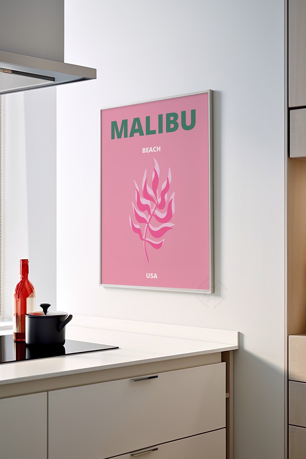 Şehir Serisi Beyaz Çerçeveli Poster, Tablo Duvar Dekoru No:6