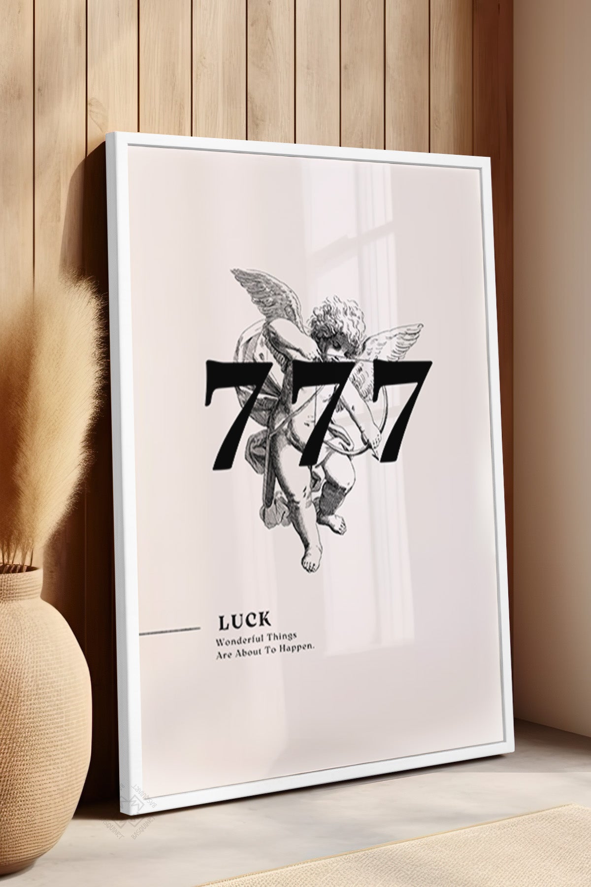 Lucky You Serisi Beyaz Çerçeveli Poster, Tablo Duvar Dekoru No:108