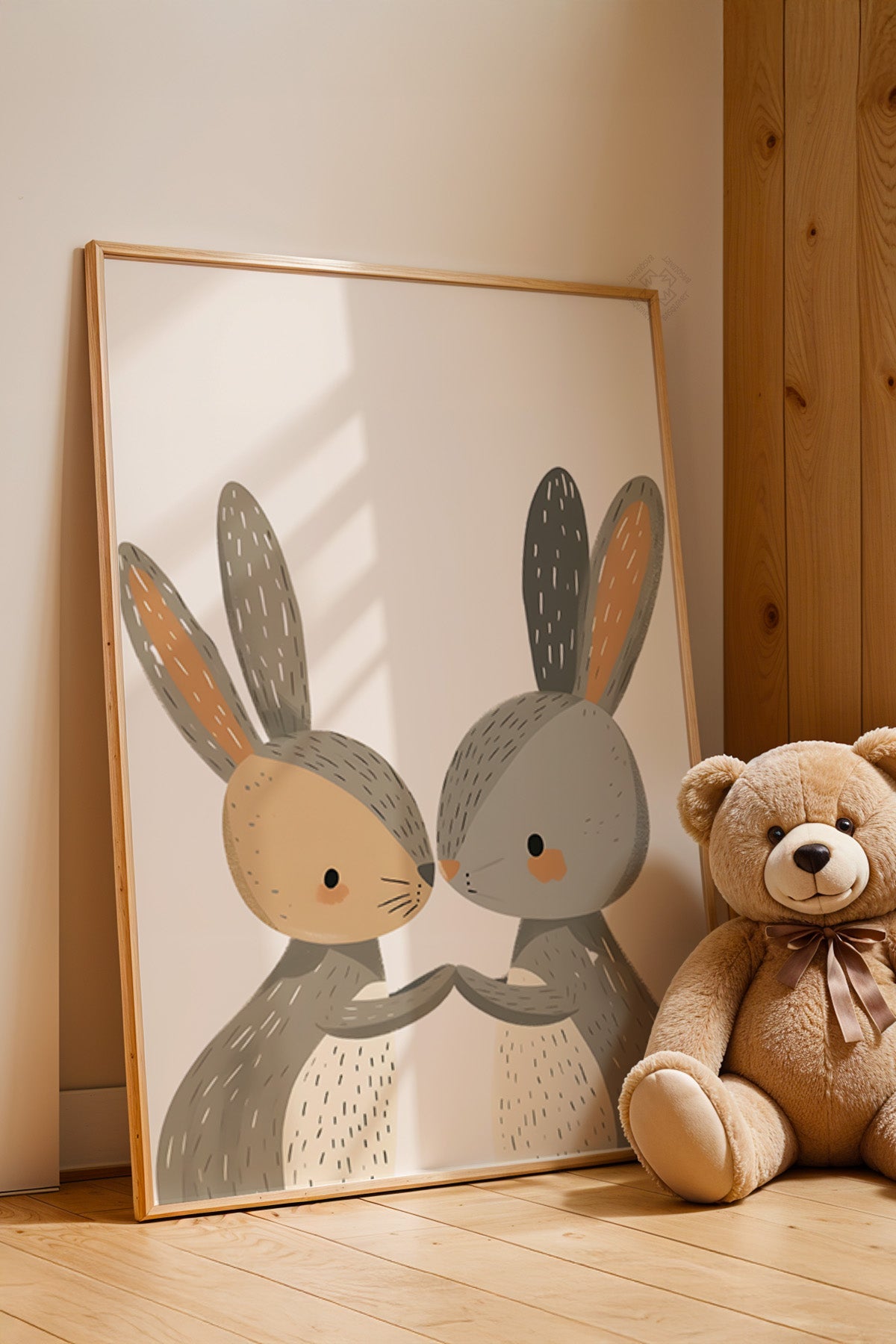 Çocuk Odası, Bebek Odası Ahşap Çerçeveli Poster, Tablo No:80