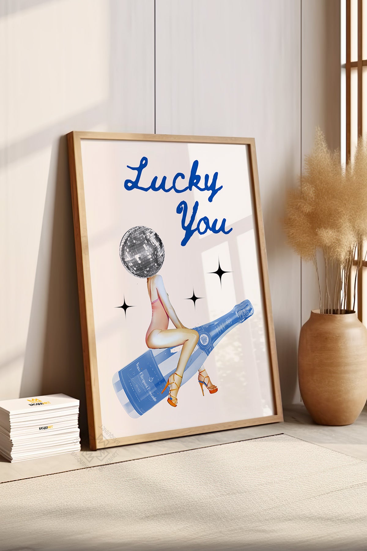 Lucky You Serisi Ahşap Çerçeveli Poster, Tablo Duvar Dekoru No:30