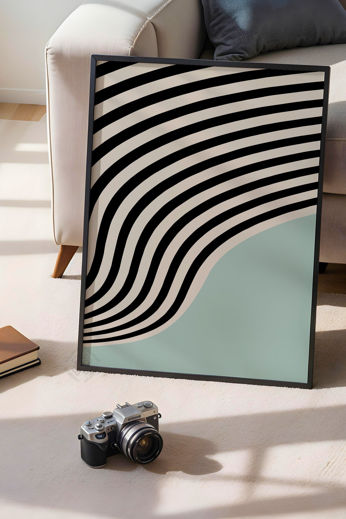 Bauhaus Serisi Siyah Çerçeveli Poster, Tablo No:67