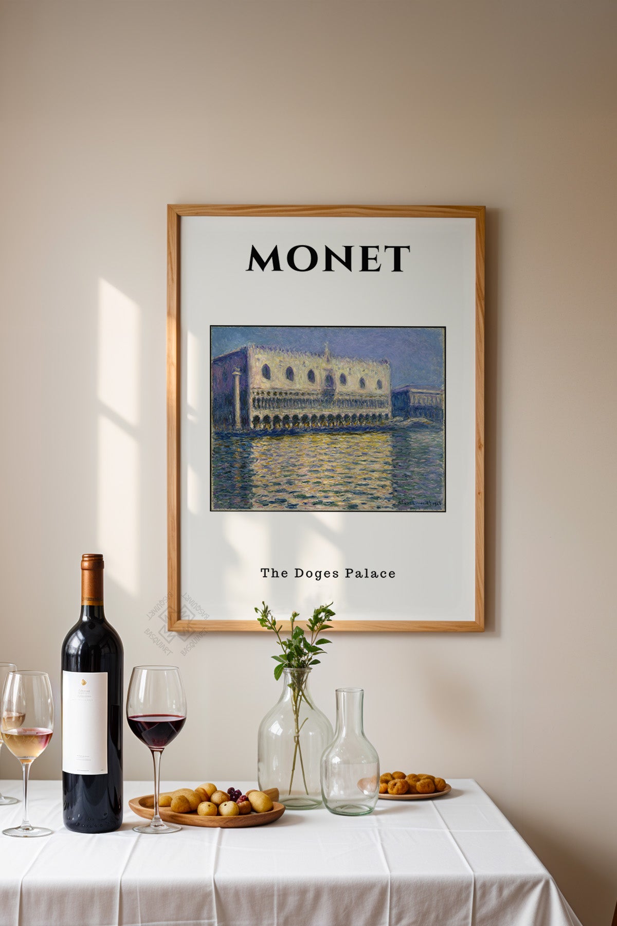 Claude Monet Serisi Ahşap Çerçeveli Poster, Tablo Duvar Dekoru No:17