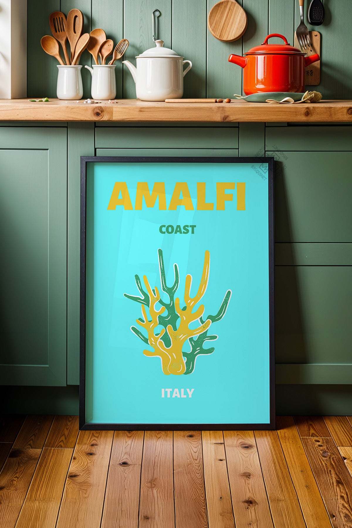 Şehir Serisi Siyah Çerçeveli Poster, Tablo Duvar Dekoru No:10