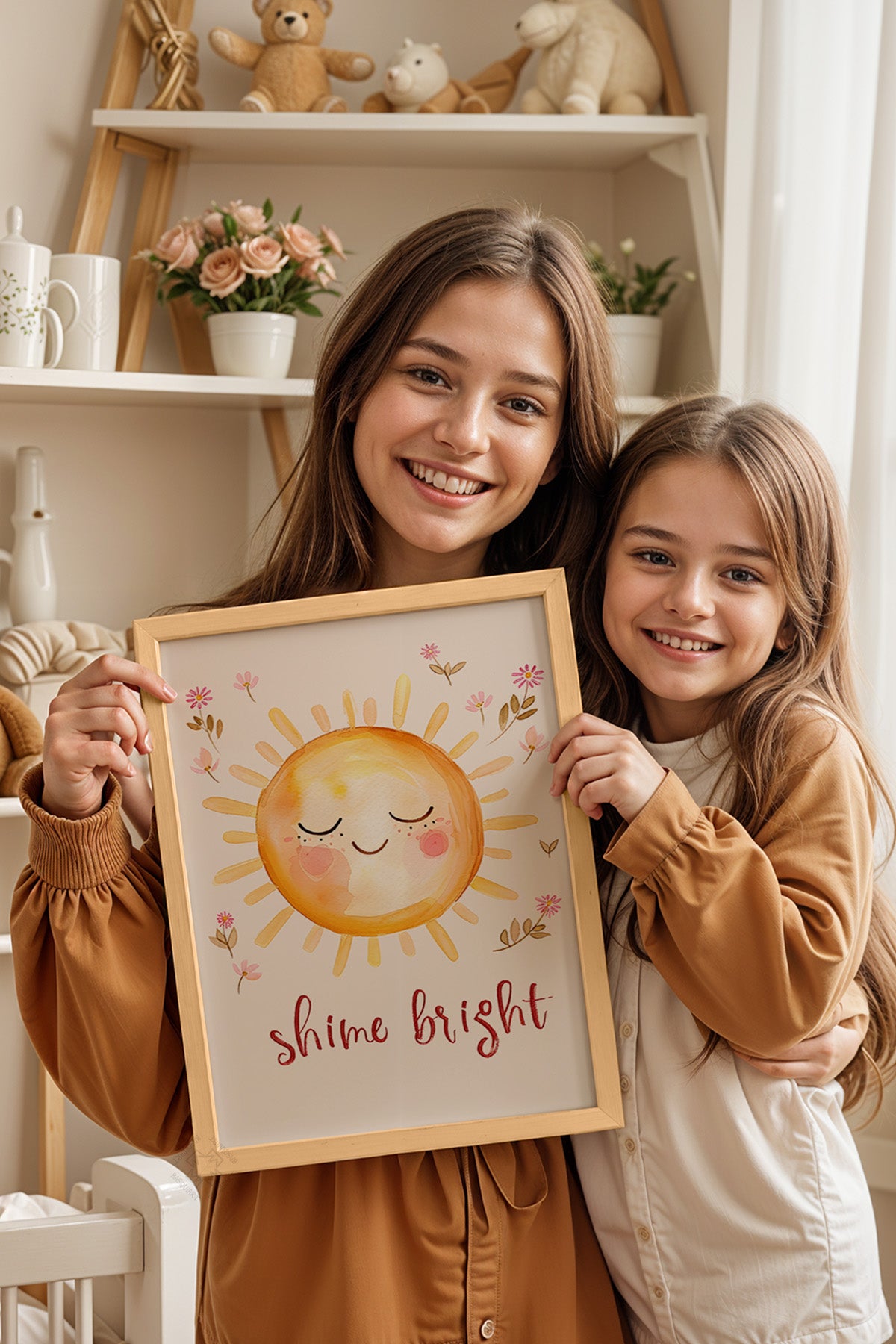 Çocuk Odası, Bebek Odası Ahşap Çerçeveli Poster, Tablo No:89