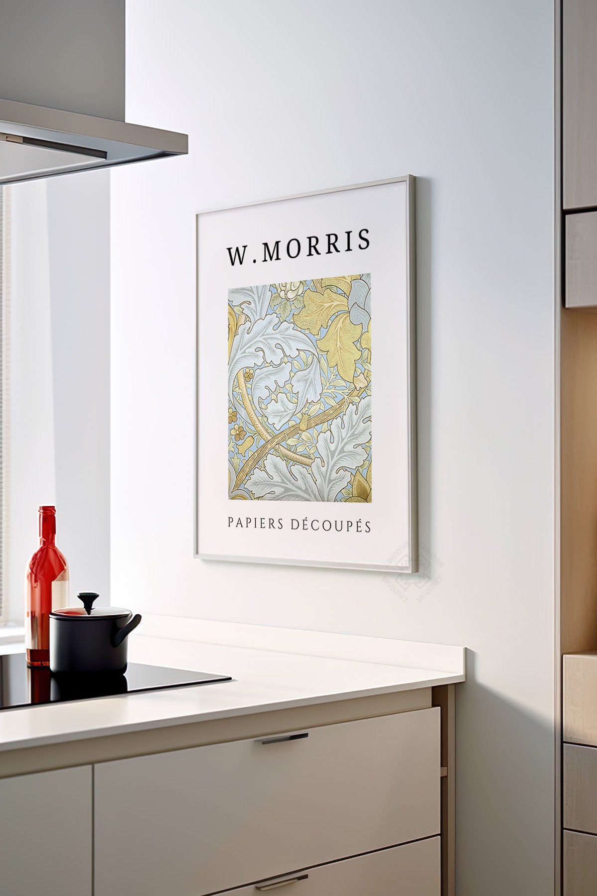 William Morris Serisi Beyaz Çerçeveli Poster, Tablo Duvar Dekoru No:10