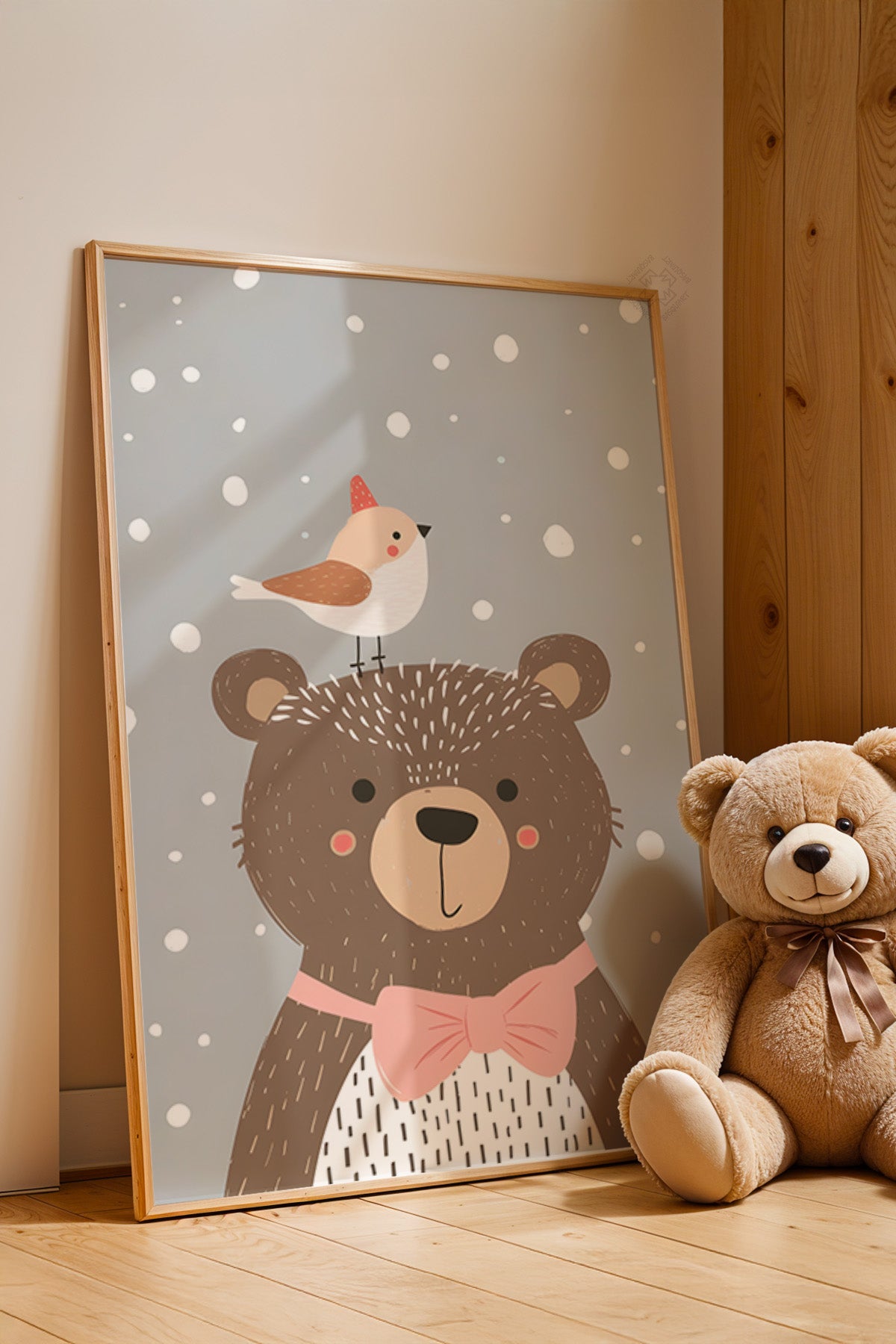 Çocuk Odası, Bebek Odası Ahşap Çerçeveli Poster, Tablo No:72