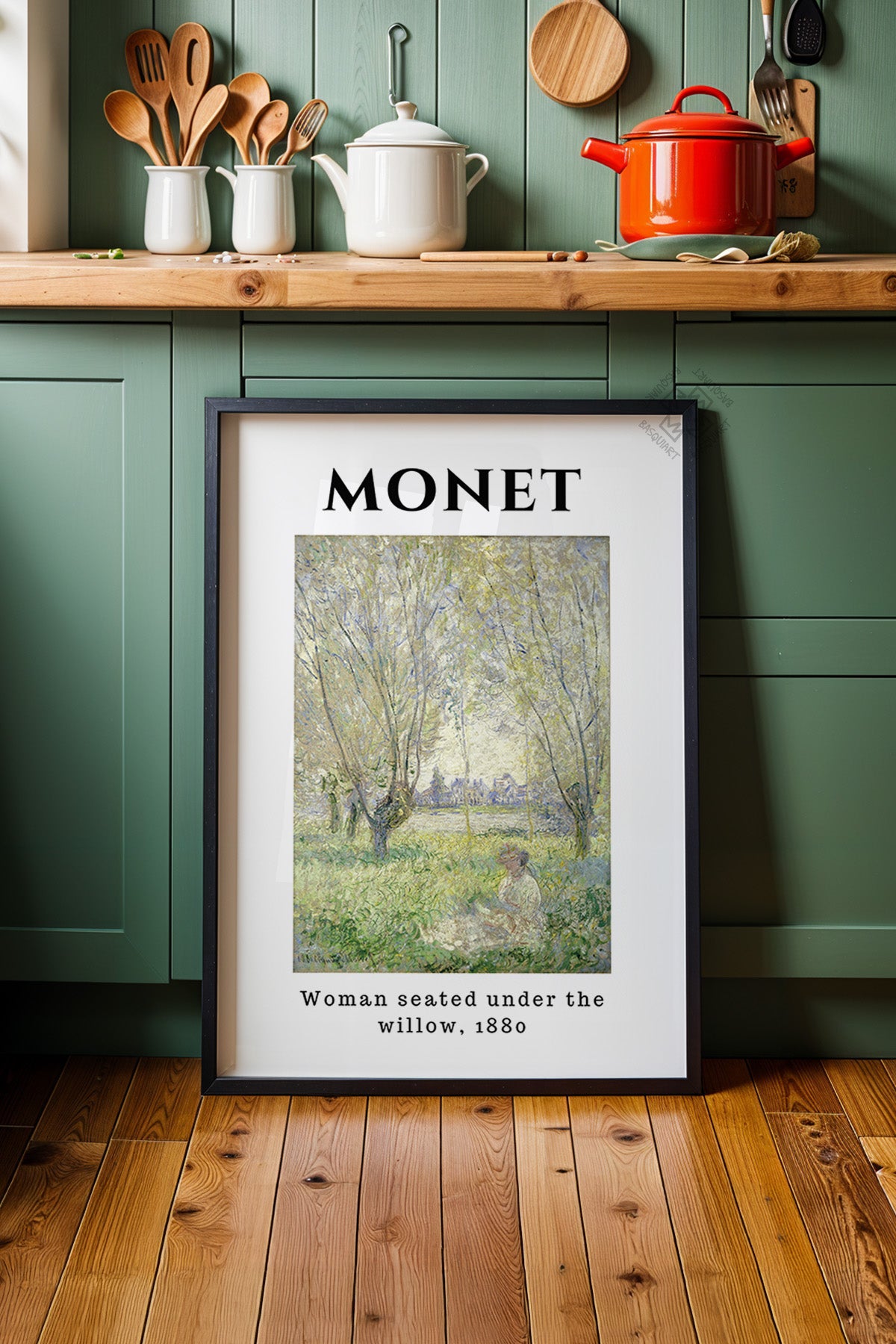 Claude Monet Serisi Siyah Çerçeveli Poster, Tablo Duvar Dekoru No:1