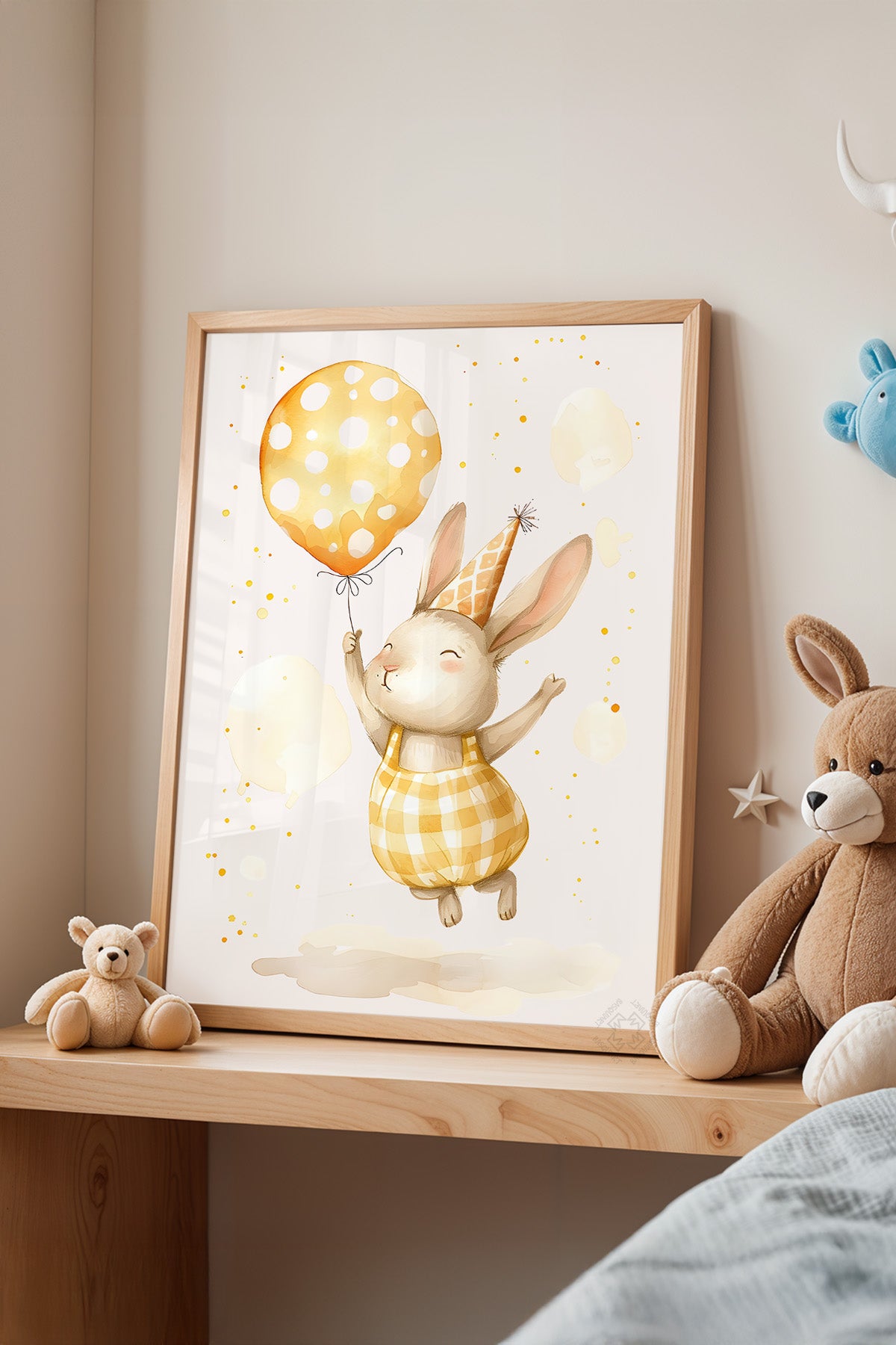 Çocuk Odası, Bebek Odası Ahşap Çerçeveli Poster, Tablo No:58