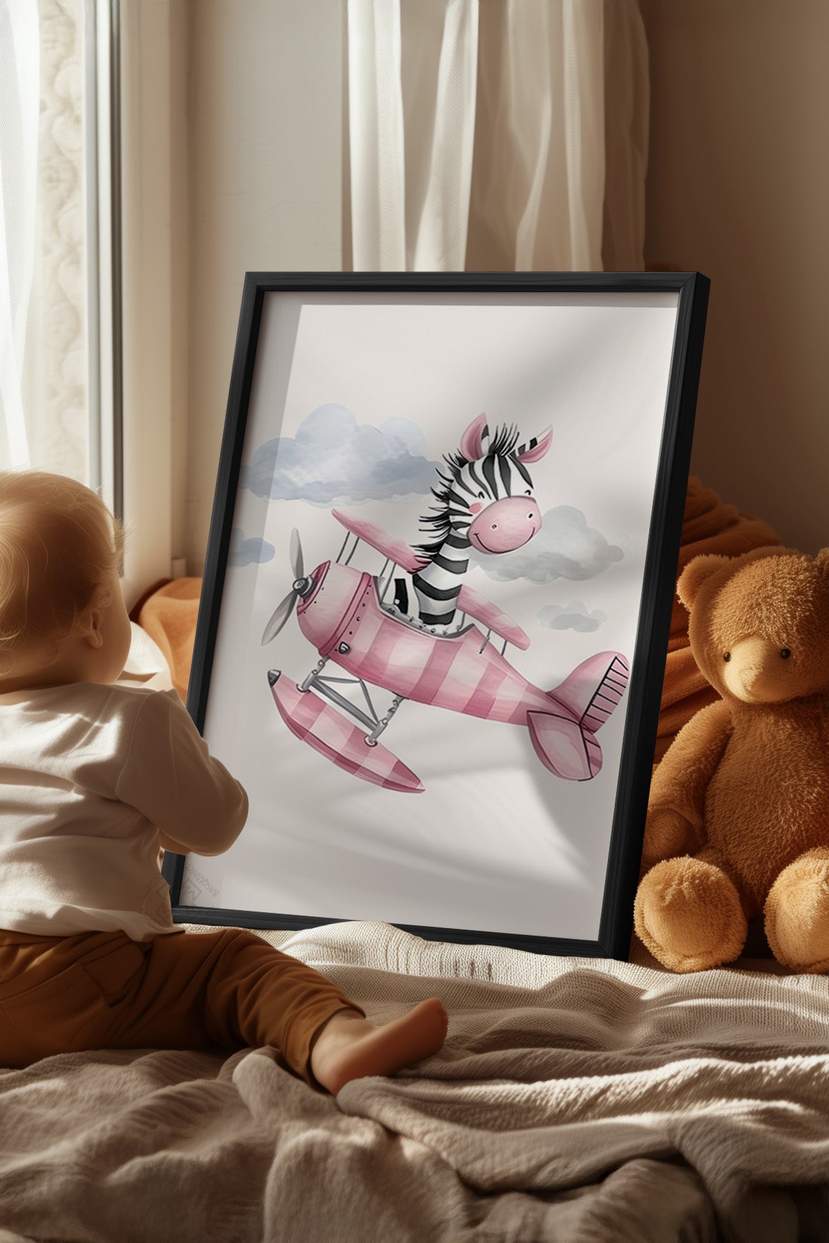 Çocuk Odası, Bebek Odası Siyah Çerçeveli Poster, Tablo No:41