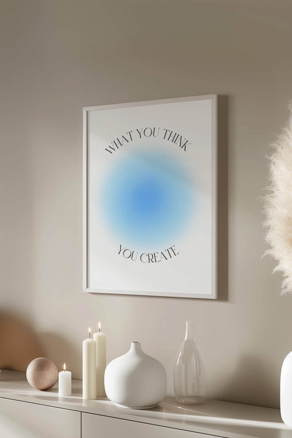 Aura Serisi Beyaz Çerçeveli Poster, Tablo No:149