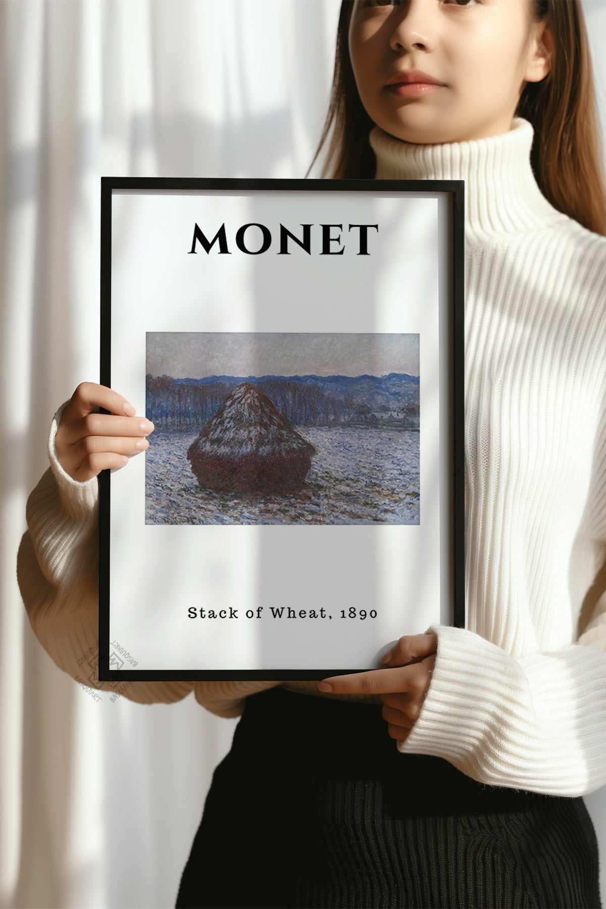 Claude Monet Serisi Siyah Çerçeveli Poster, Tablo Duvar Dekoru No:22