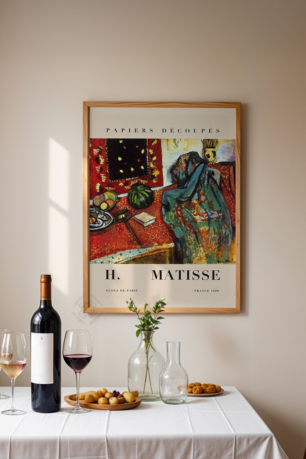 Henri Matisse Serisi Ahşap Çerçeveli Poster, Tablo Duvar Dekoru No:17
