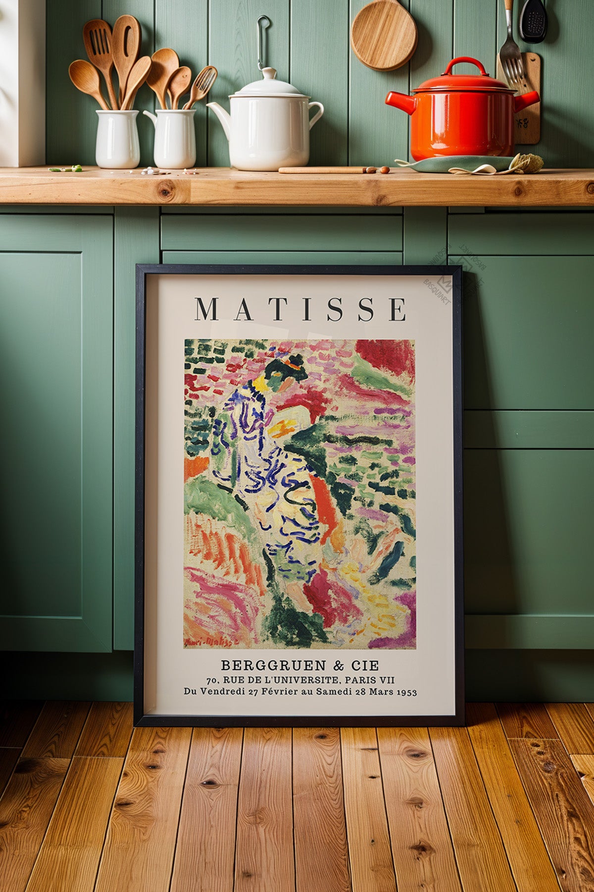 Henri Matisse Serisi Siyah Çerçeveli Poster, Tablo Duvar Dekoru No:13