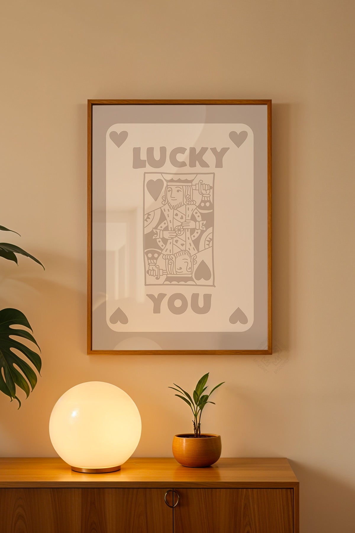 Lucky You Serisi Ahşap Çerçeveli Poster, Tablo Duvar Dekoru No:5