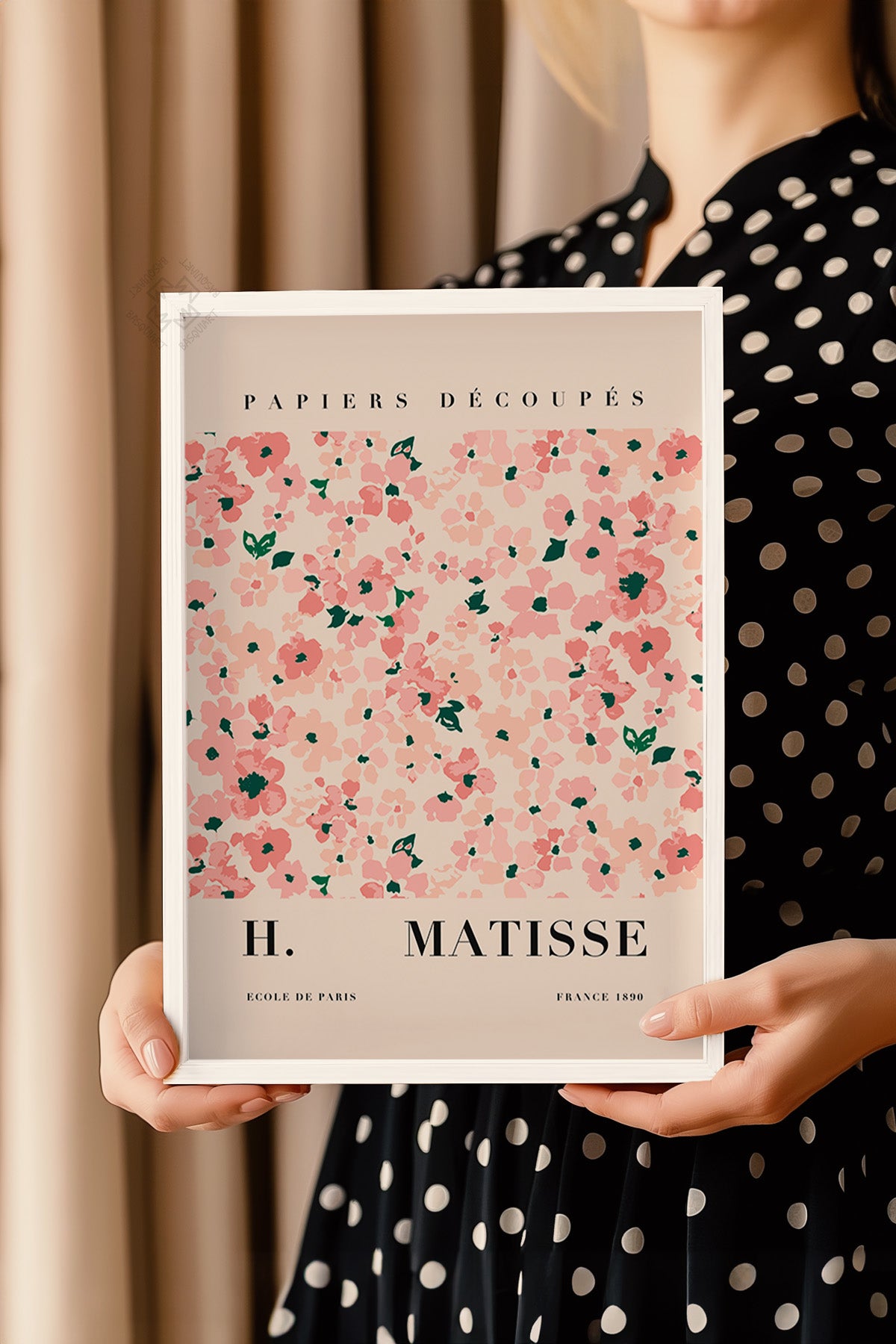 Henri Matisse Serisi Beyaz Çerçeveli Poster, Tablo Duvar Dekoru No:16