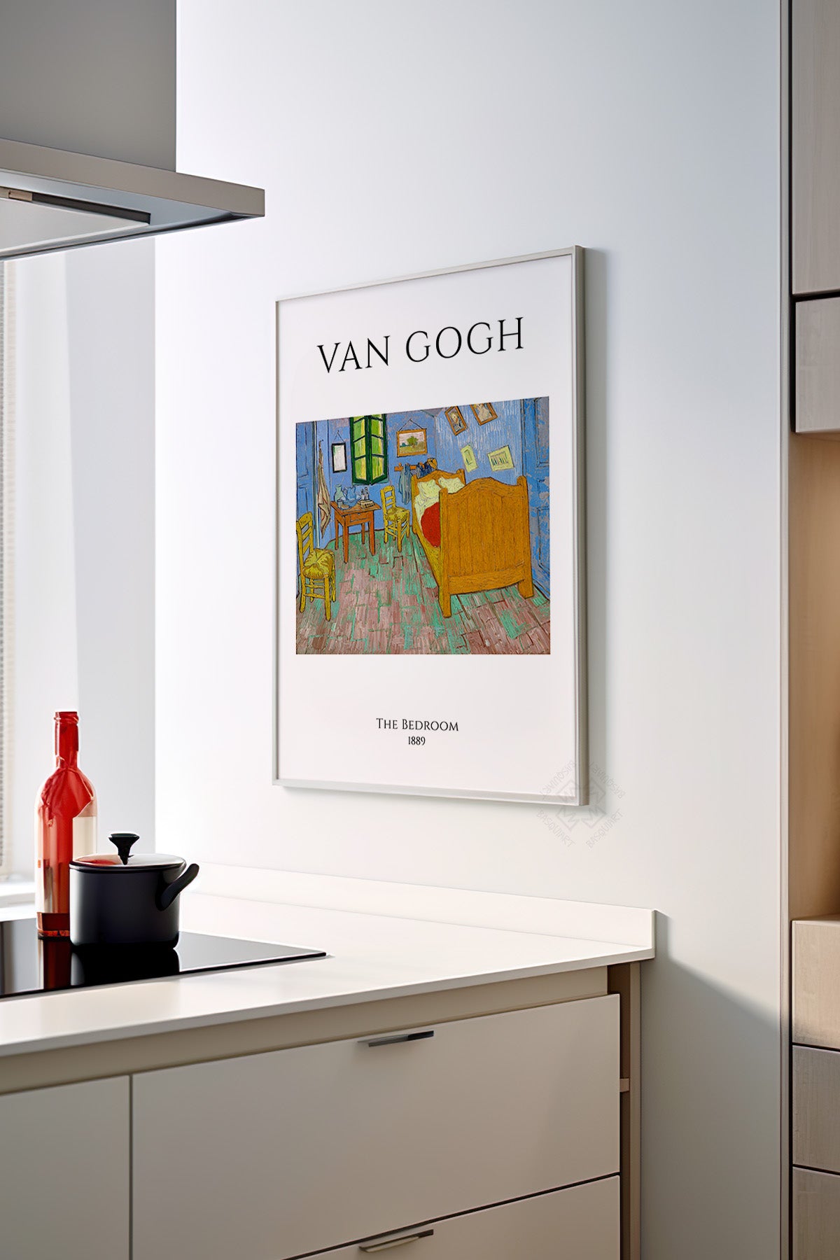 Vincent Van Gogh Serisi Beyaz Çerçeveli Poster, Tablo Duvar Dekoru No:19