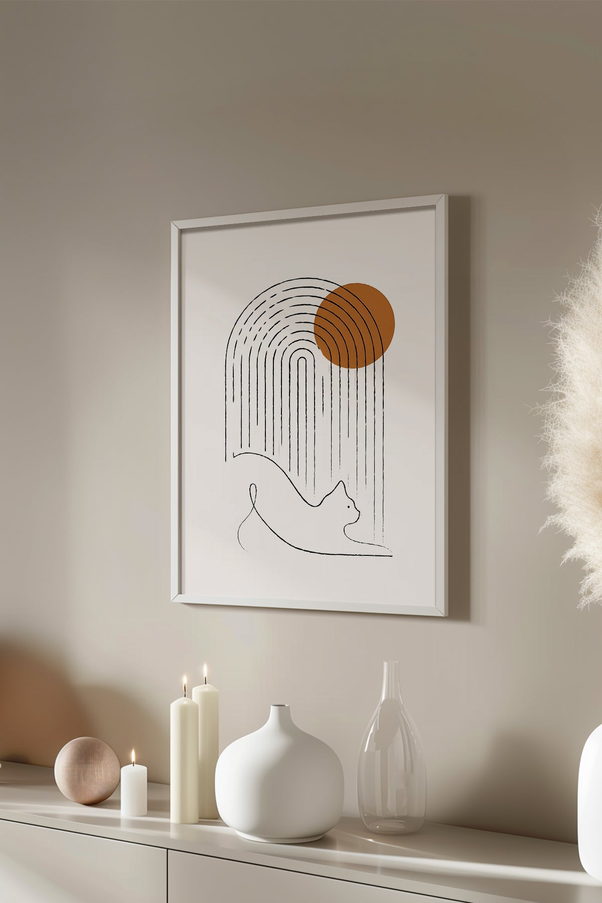 Bohemian Serisi Beyaz Çerçeveli Poster, Tablo No:28