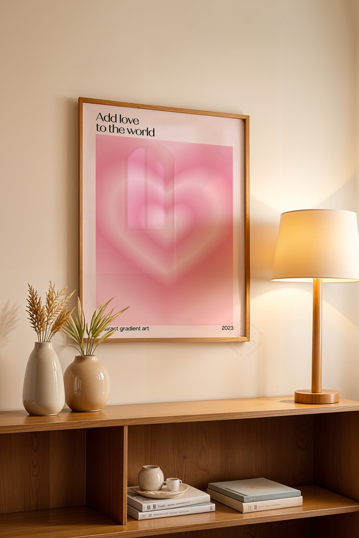 Aura Serisi Ahşap Çerçeveli Poster, Tablo No:126