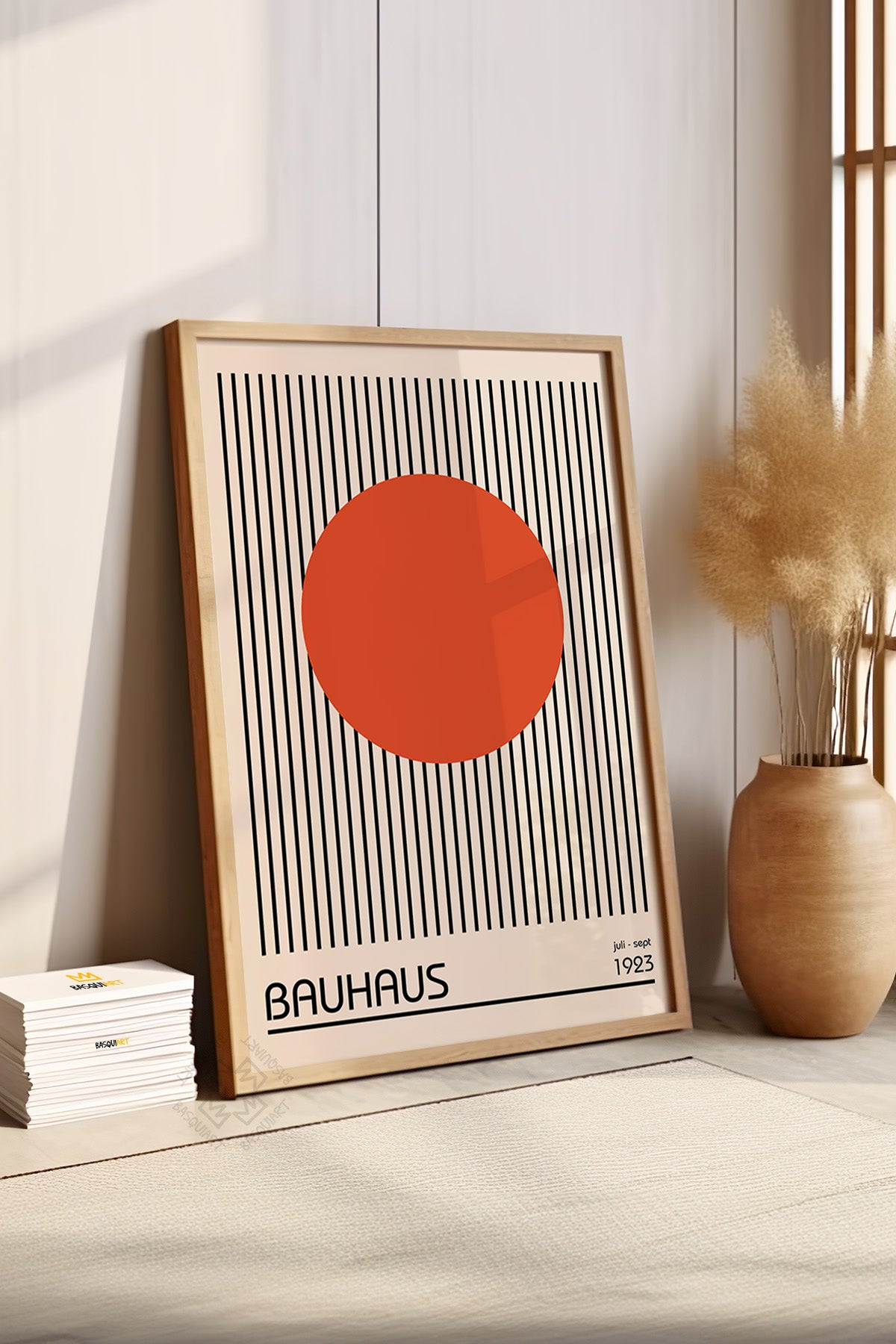 Bauhaus Serisi Ahşap Çerçeveli Poster, Tablo No:28